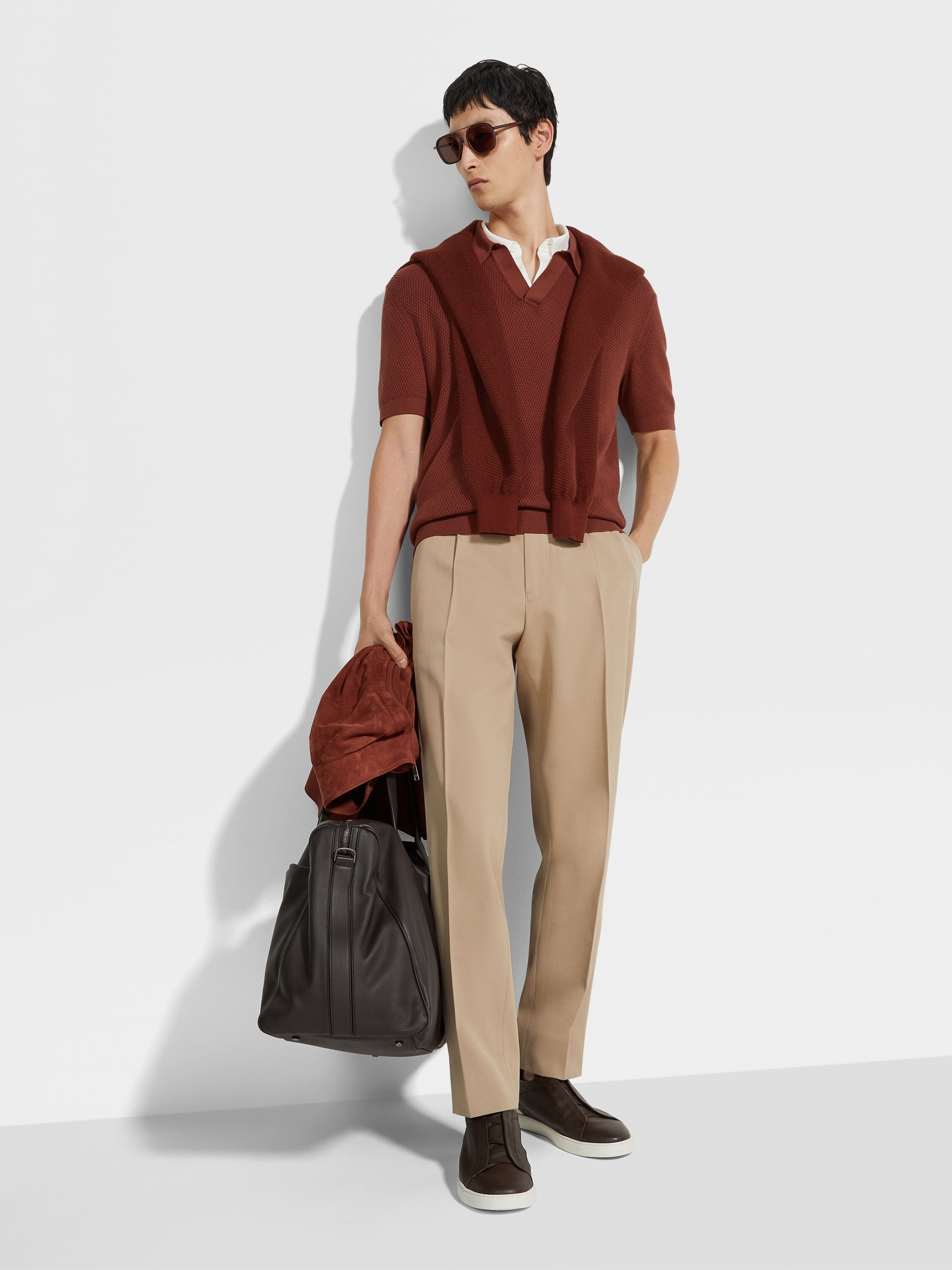 砖红色 Premium Cotton 棉质 Polo 衫 產品細節圖 #2