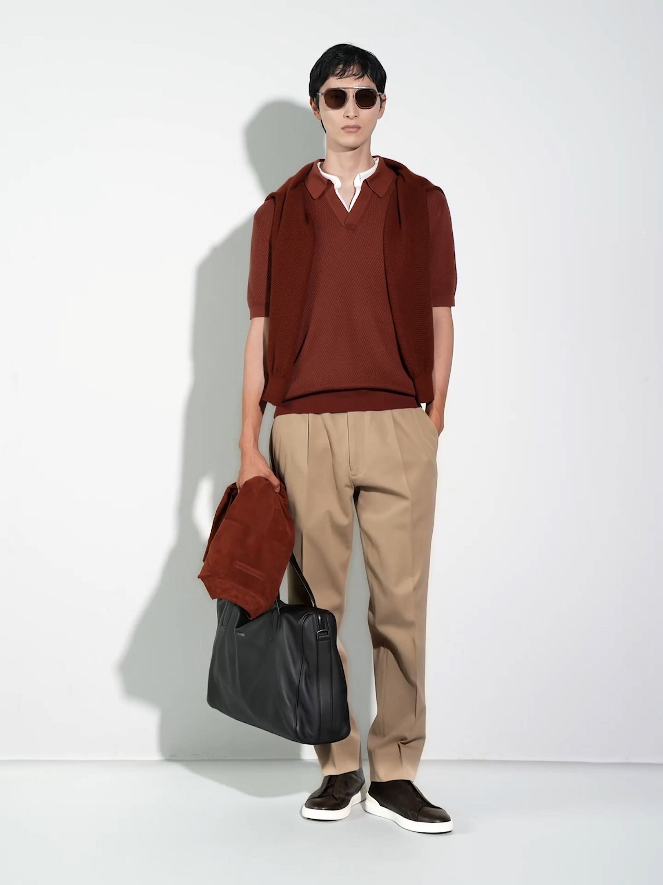 砖红色 Premium Cotton 棉质 Polo 衫