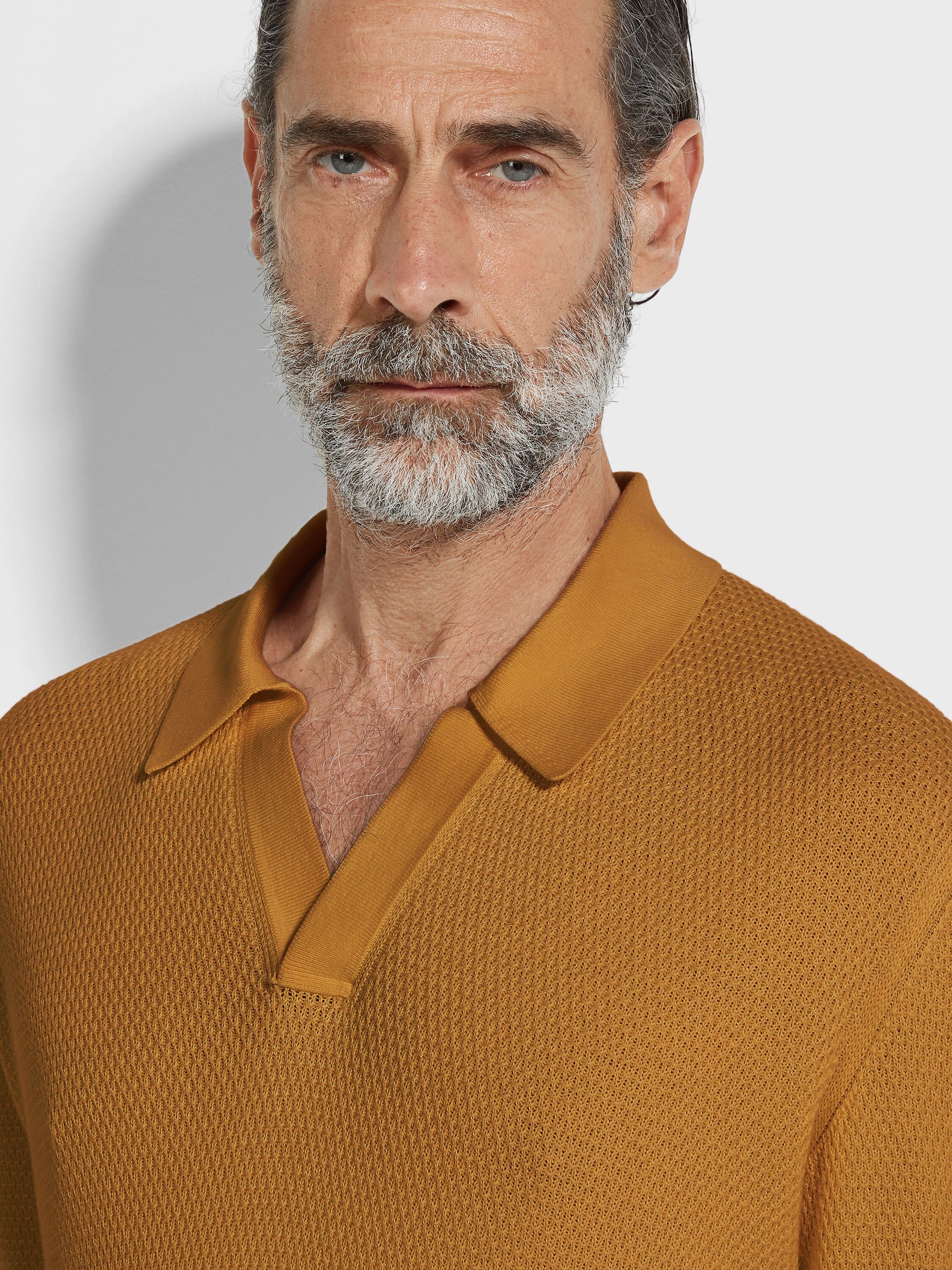 赭石色 Premium Cotton 棉质 Polo 衫 產品細節圖 #1