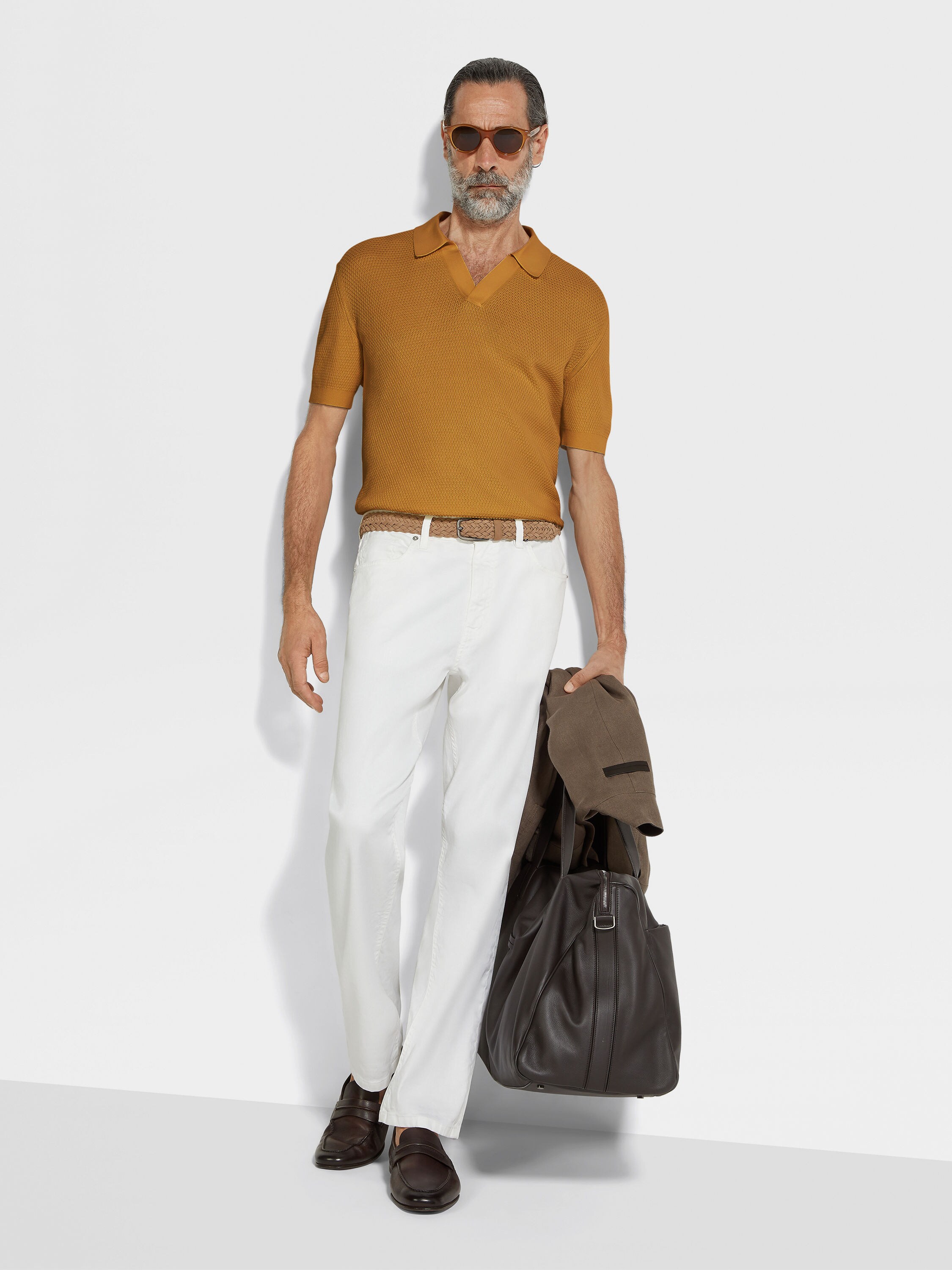 赭石色 Premium Cotton 棉质 Polo 衫 產品細節圖 #2