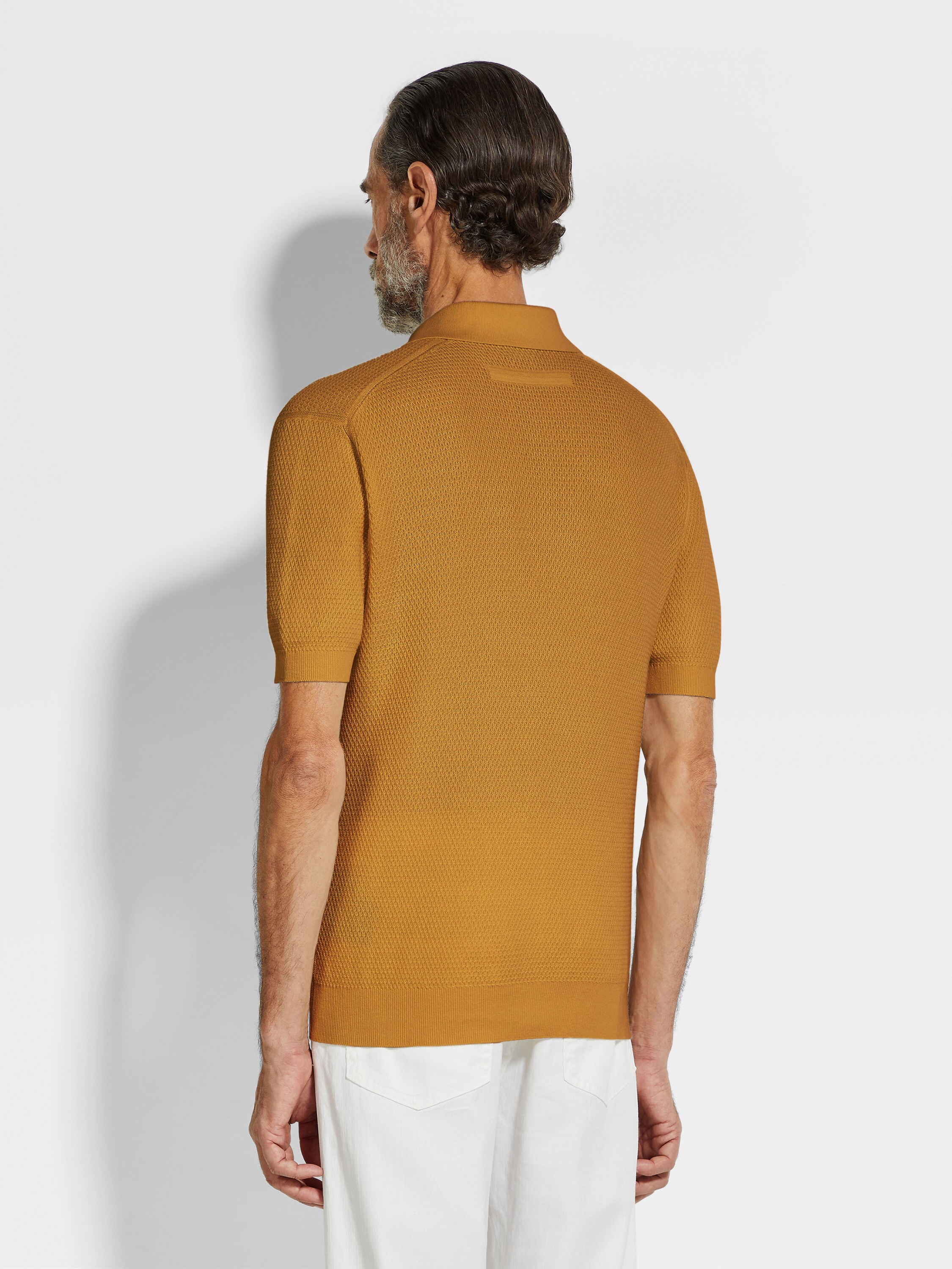 赭石色 Premium Cotton 棉质 Polo 衫 產品細節圖 #4