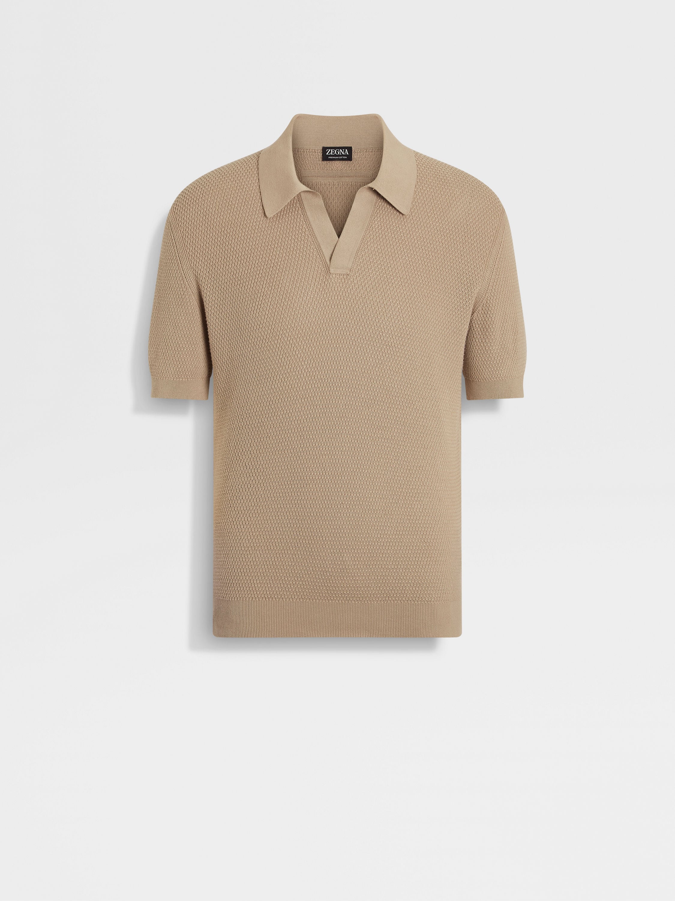 Light Taupe Premium Cotton Polo Shirt Main product photo