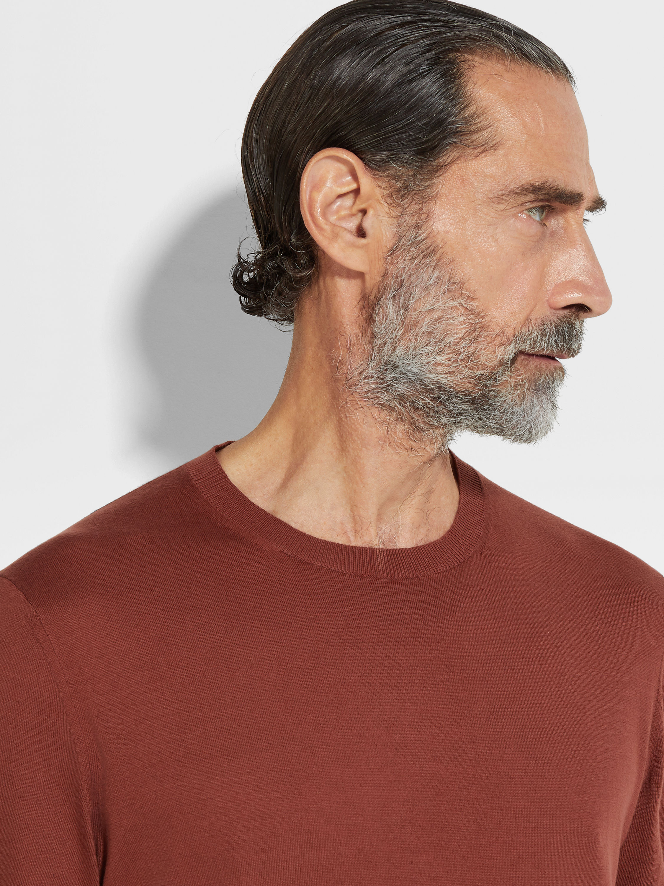 砖红色 Premium Cotton 棉质 T 恤 產品細節圖 #1