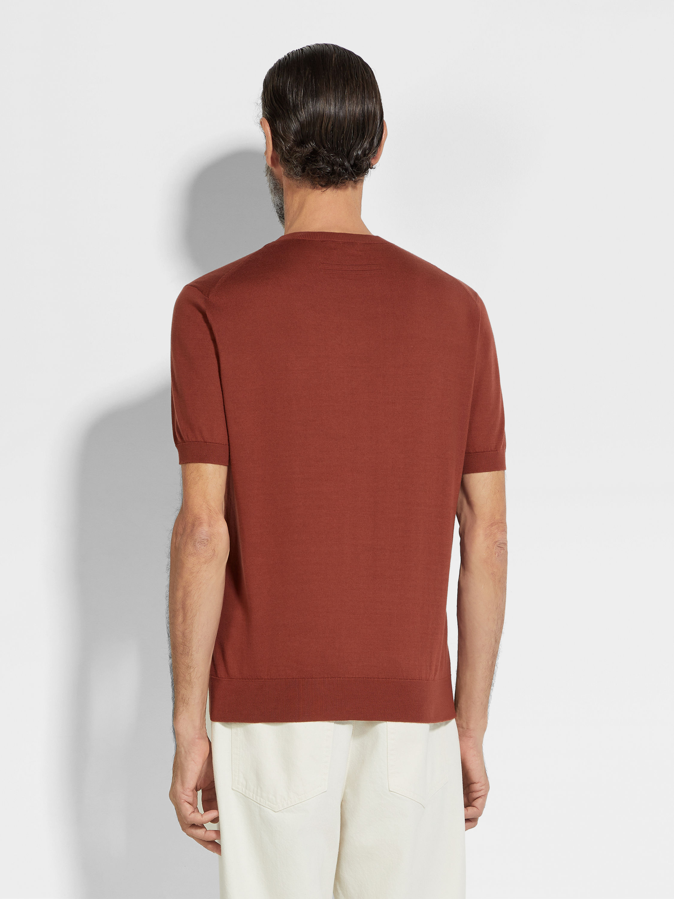 砖红色 Premium Cotton 棉质 T 恤 產品細節圖 #4