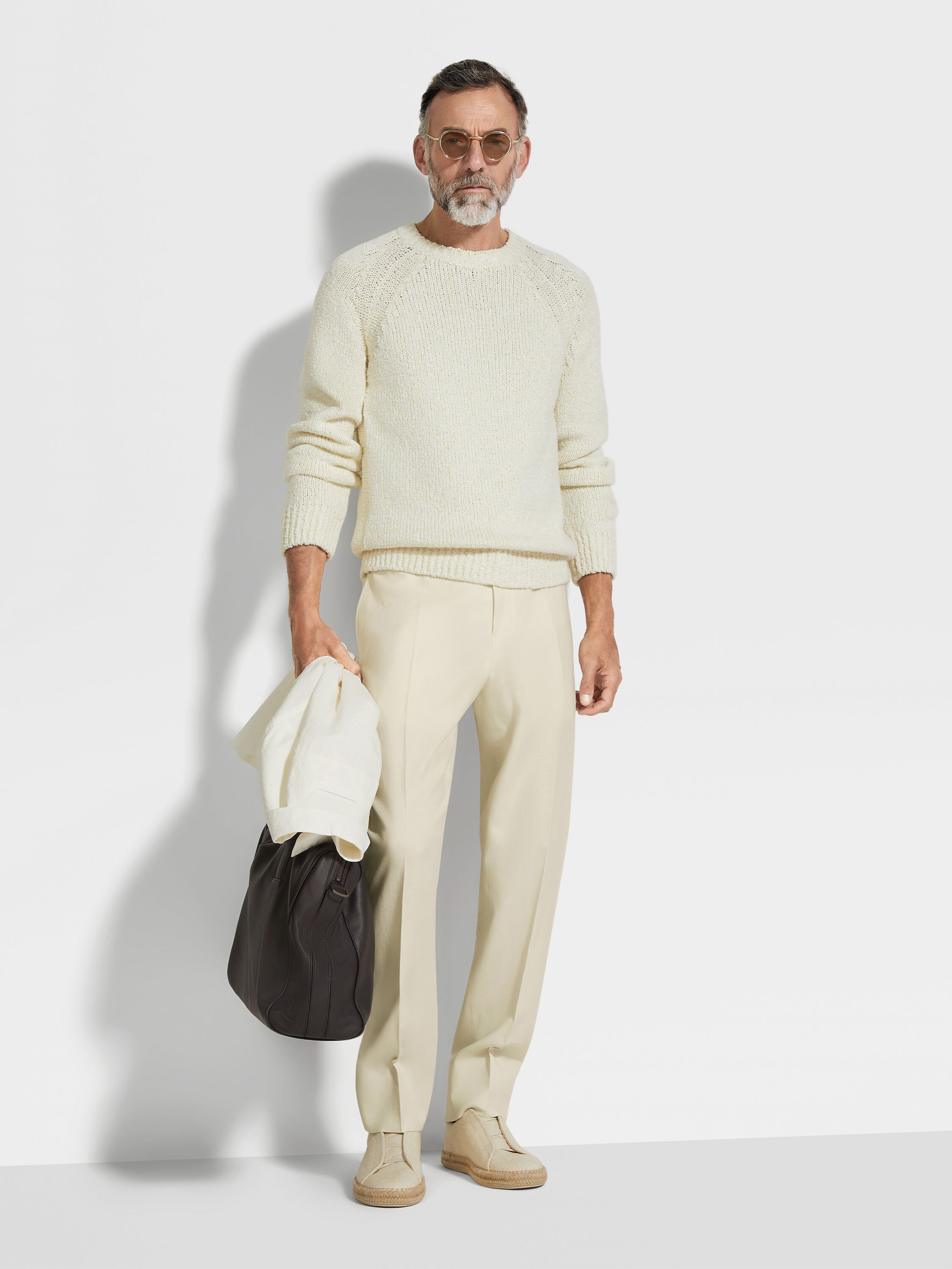 浅黄色 Oasi Lino 绿洲亚麻长裤 產品細節圖 #2