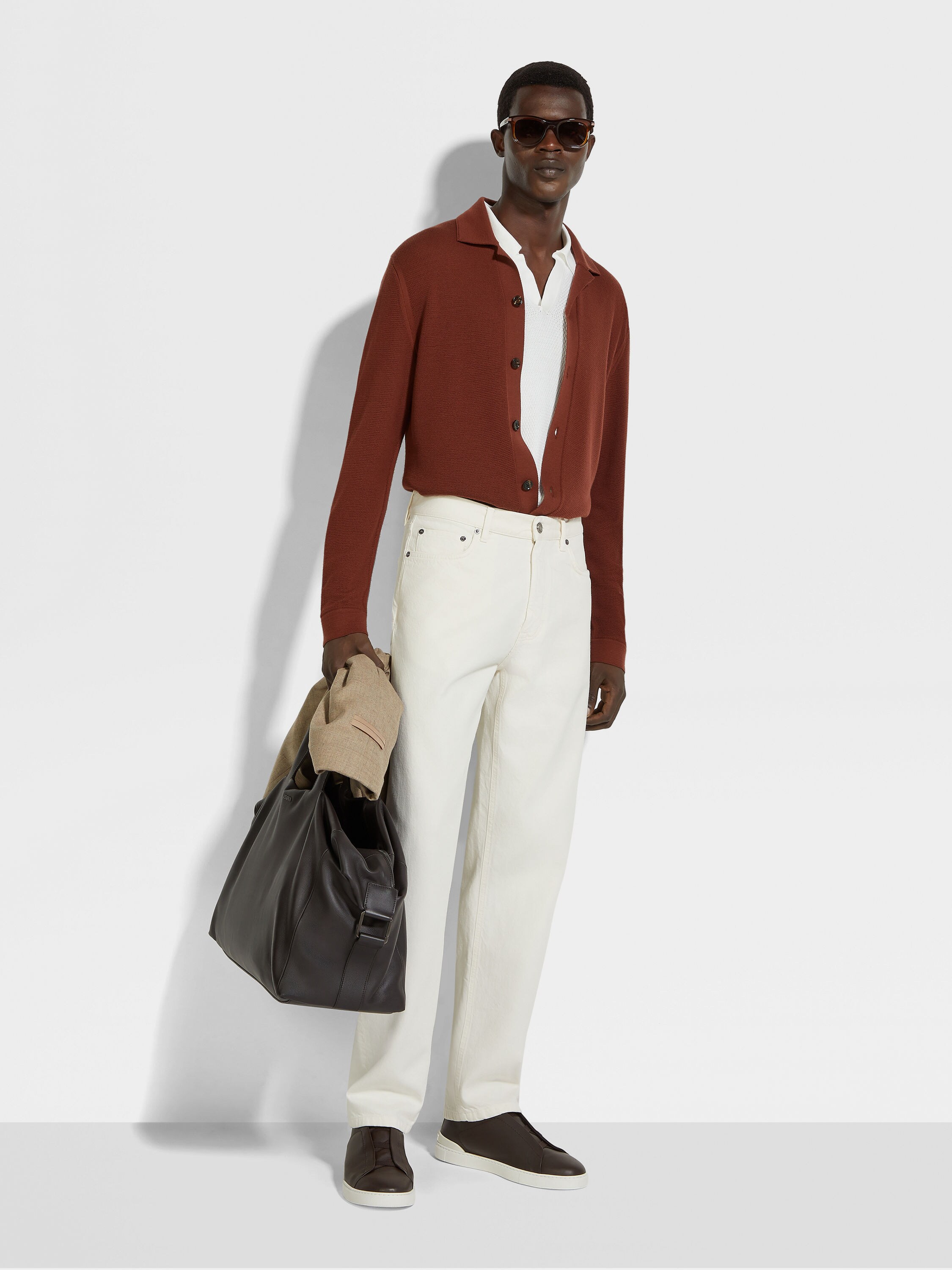 砖红色羊毛衬衫 產品細節圖 #2