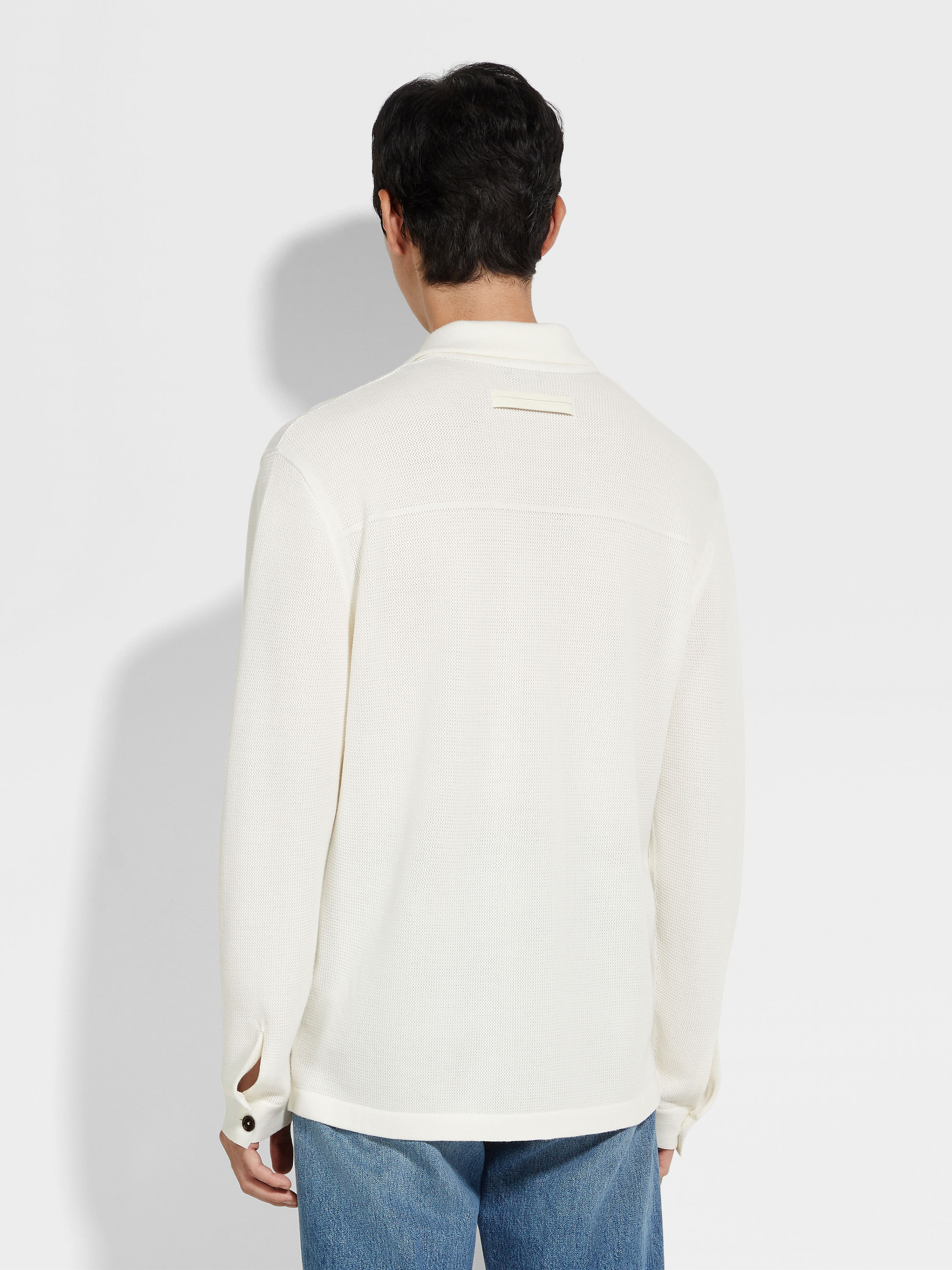 白色羊毛衬衫 產品細節圖 #4