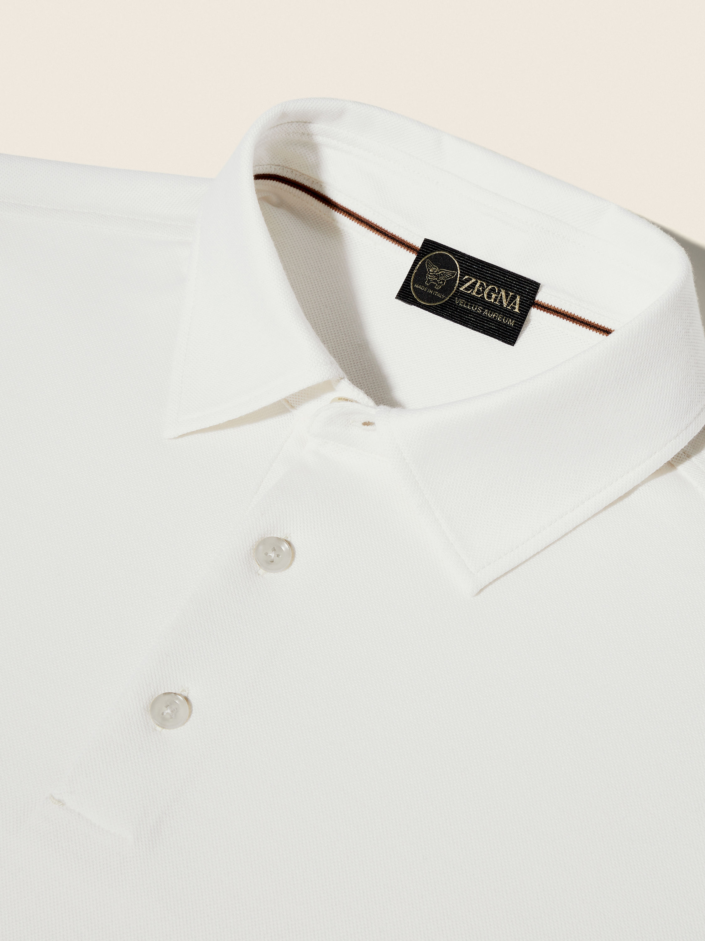 White Vellus Aureum Polo Shirt Product detail photo #5