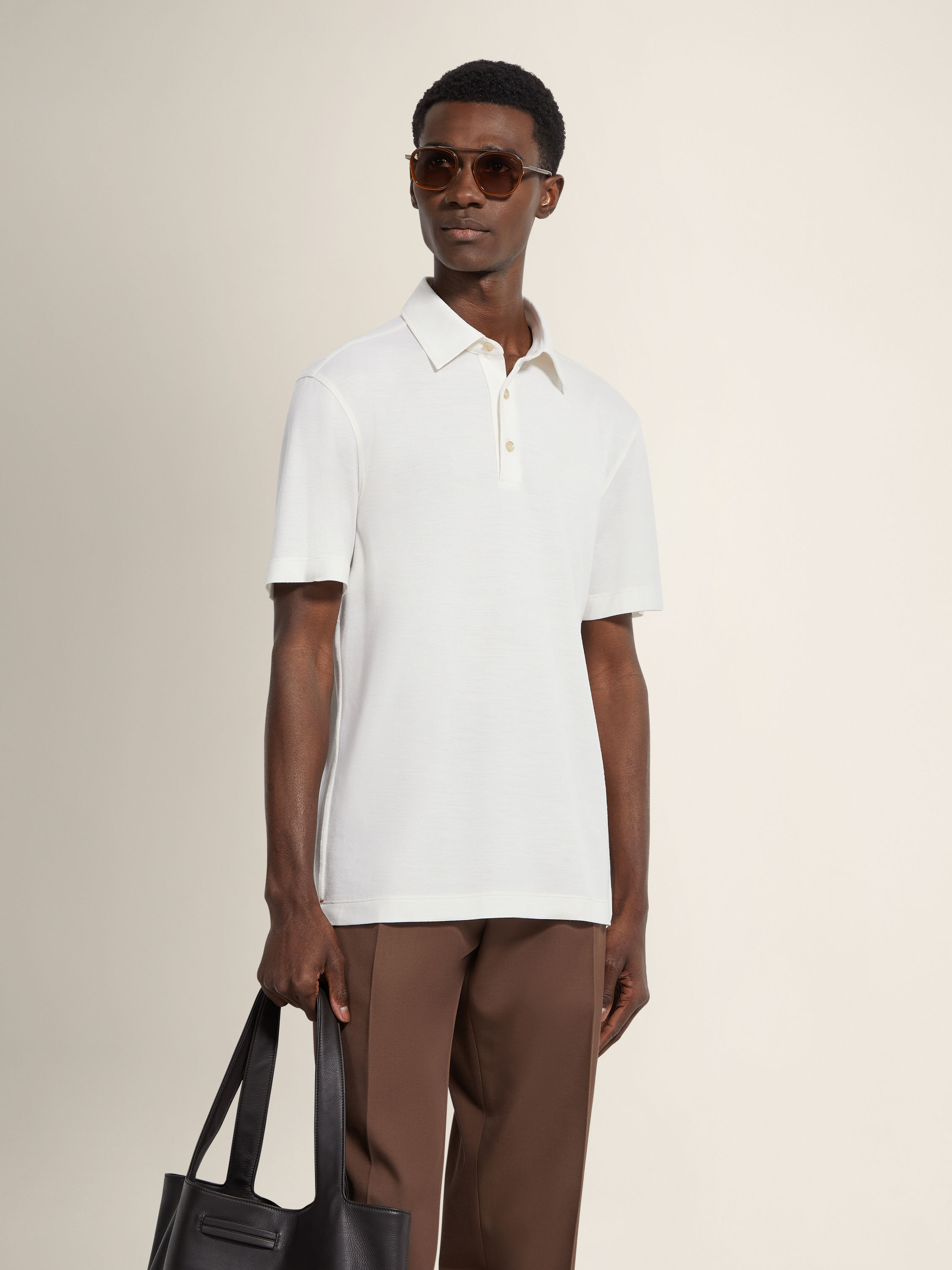 White Vellus Aureum Polo Shirt Product detail photo #2