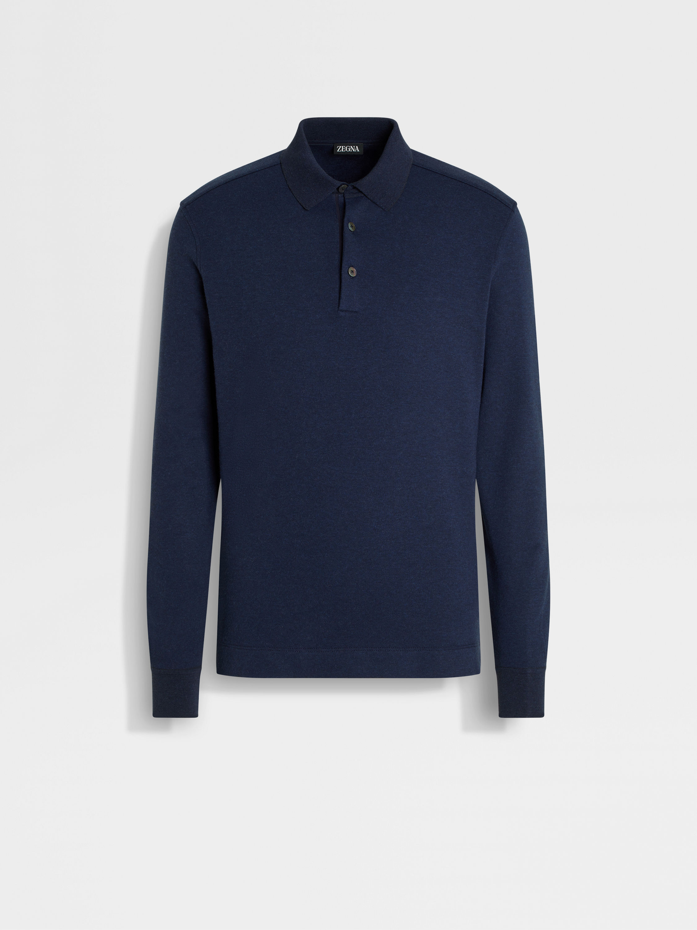 Ink Blue Cotton Polo Shirt Main product photo