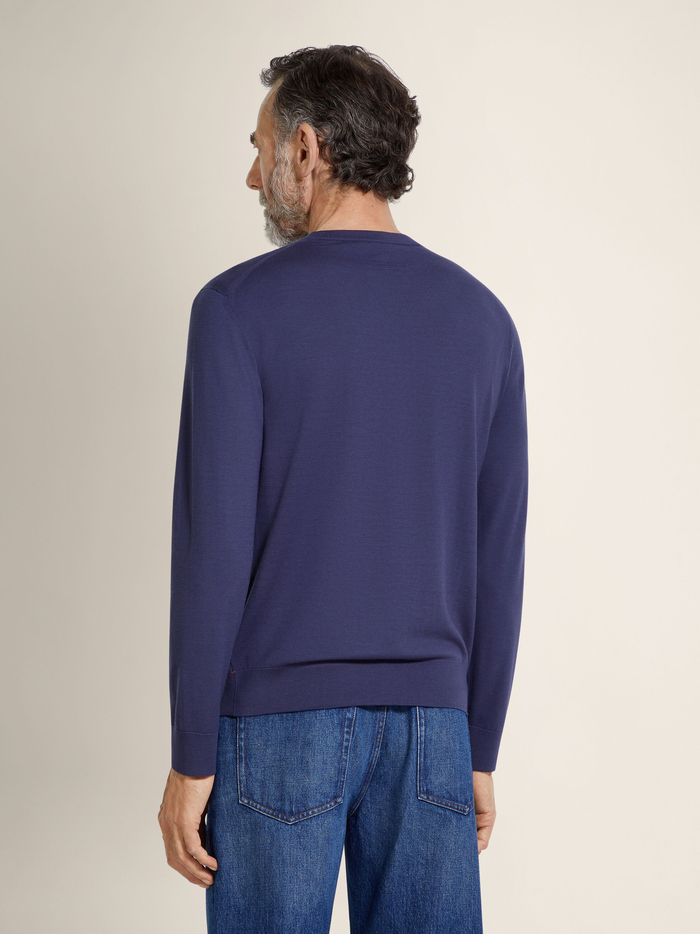 墨蓝色 Vellus Aureum 圆领针织衫 产品细节图 #4