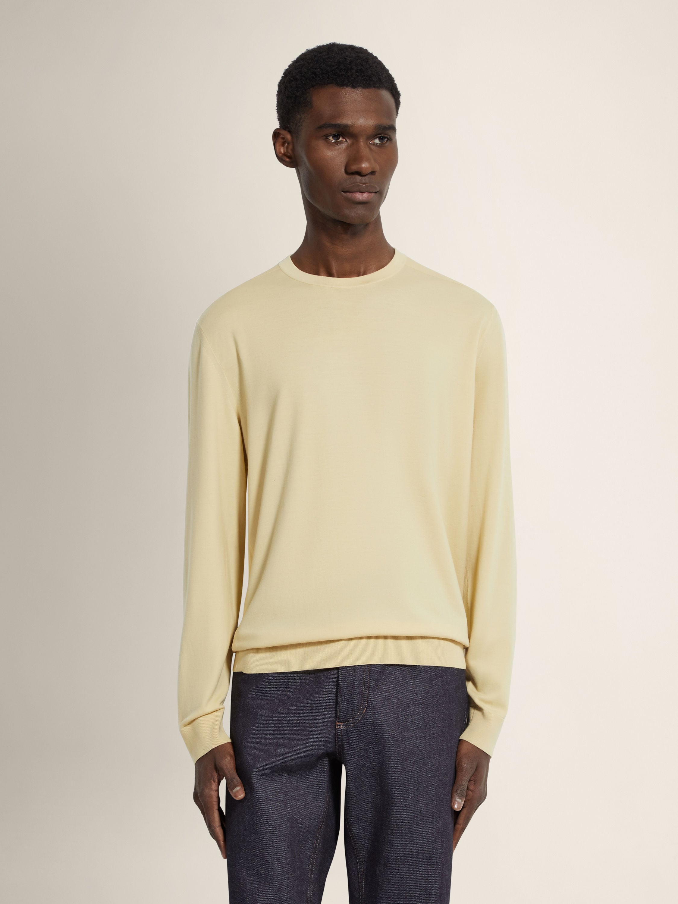 淡黄色 Vellus Aureum 圆领针织衫 产品细节图 #3