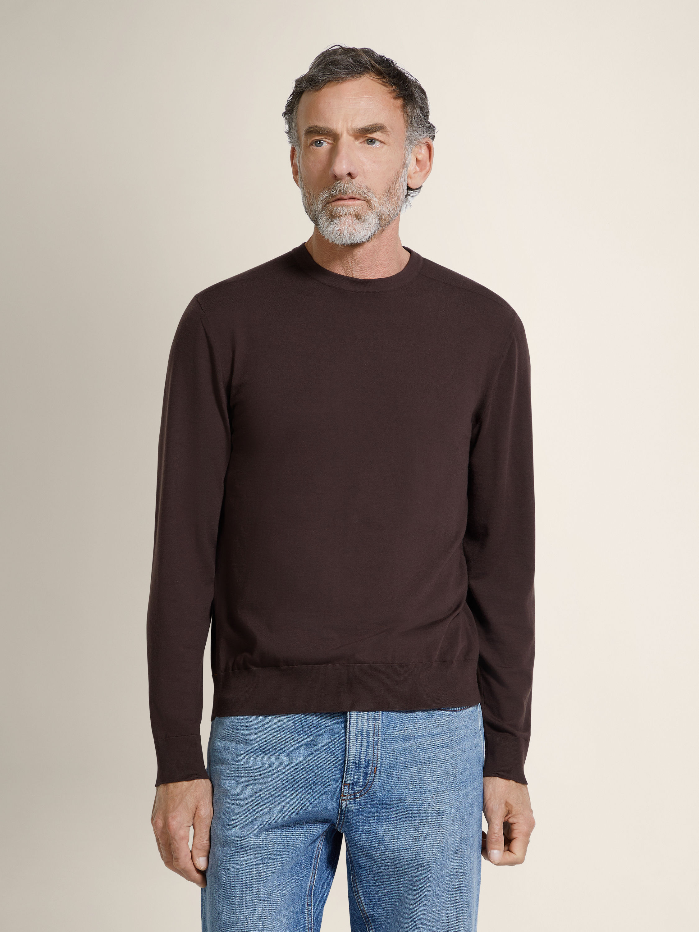 深棕色 Vellus Aureum 圆领针织衫 产品细节图 #3