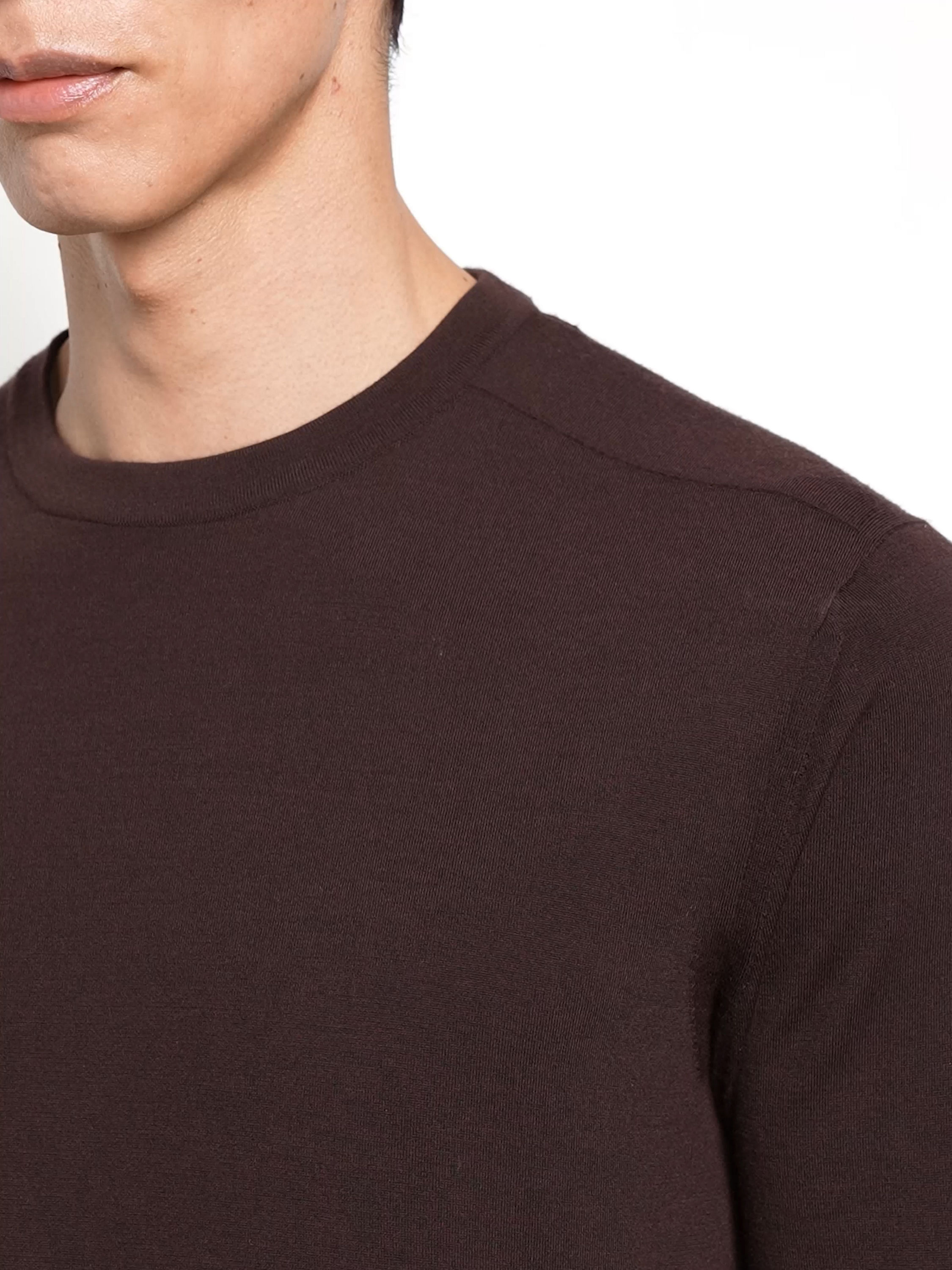 深棕色 Vellus Aureum 圆领针织衫