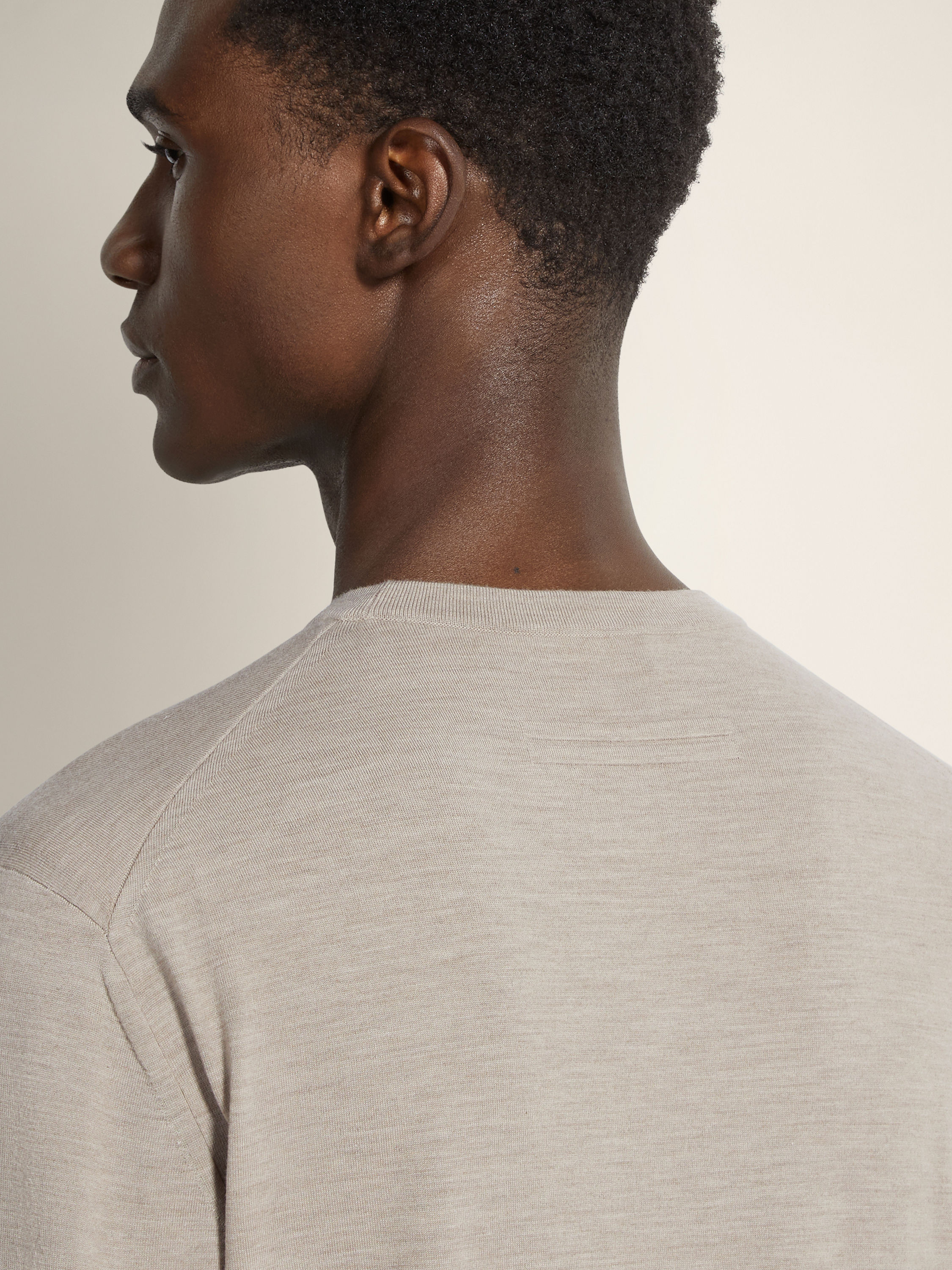 浅灰褐色 Vellus Aureum 圆领针织衫 产品细节图 #1