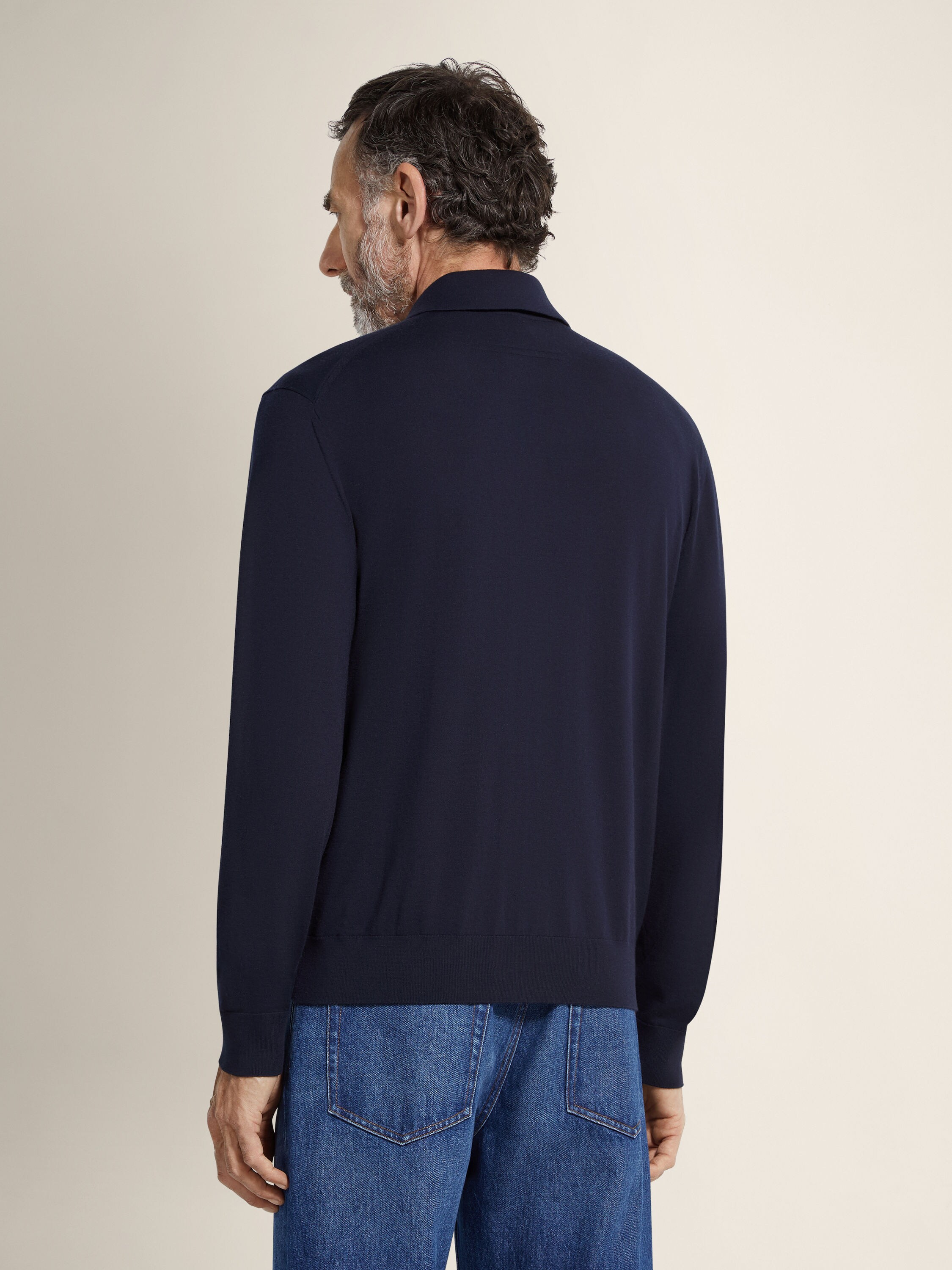 Navy Blue Vellus Aureum Polo Shirt Product detail photo #4