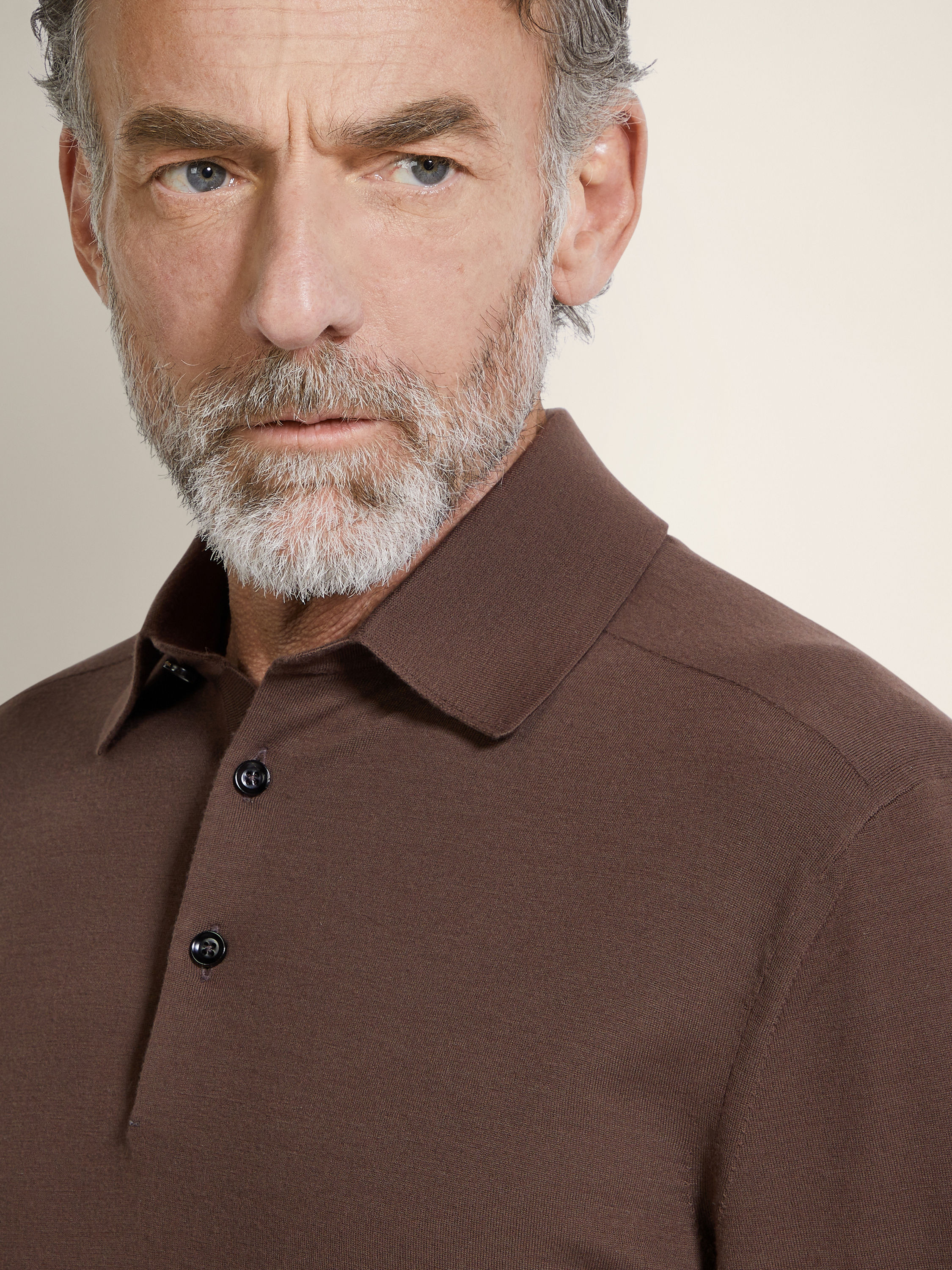 Brown Vellus Aureum Polo Shirt Product detail photo #1