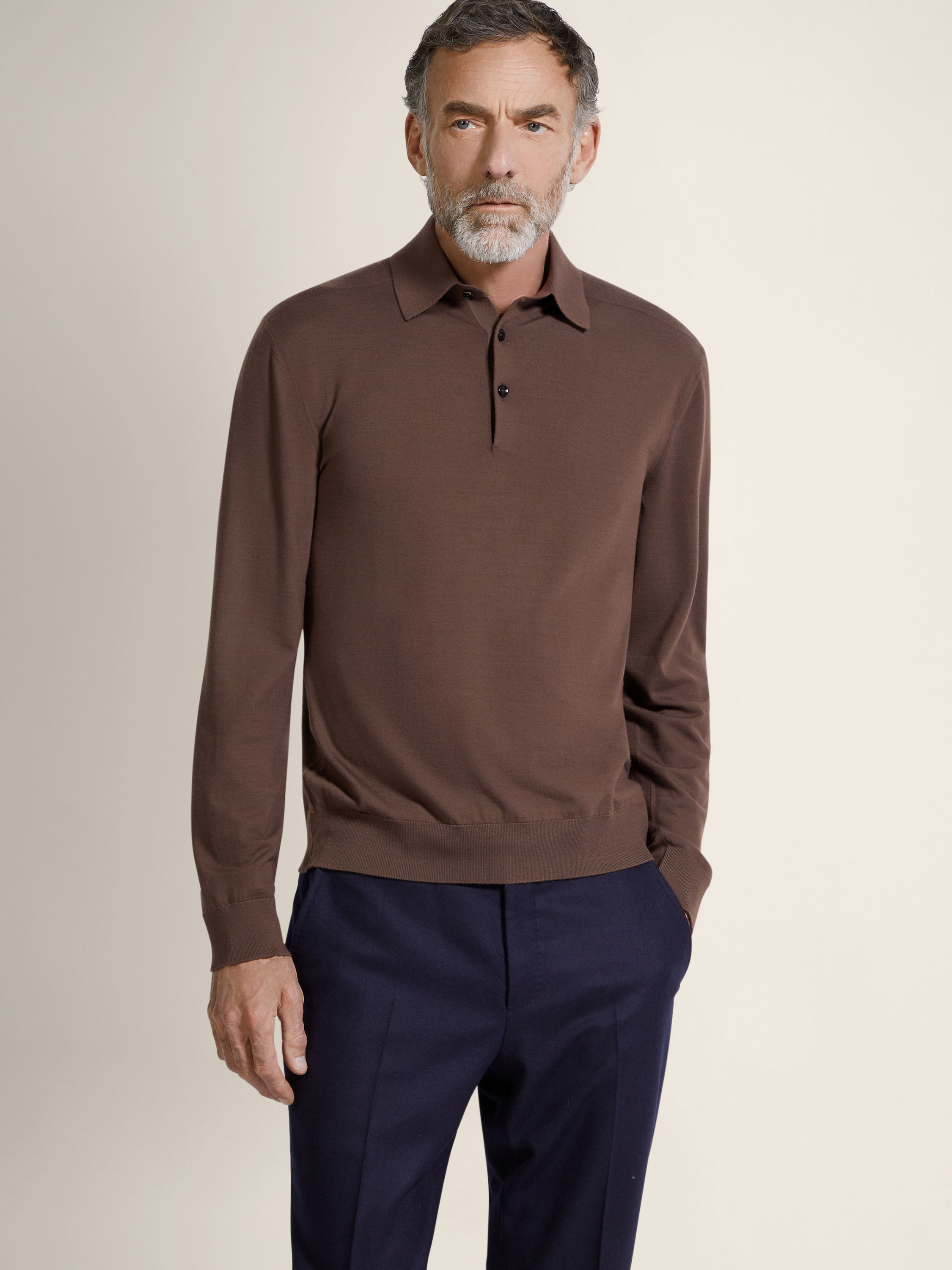 Brown Vellus Aureum Polo Shirt Product detail photo #2