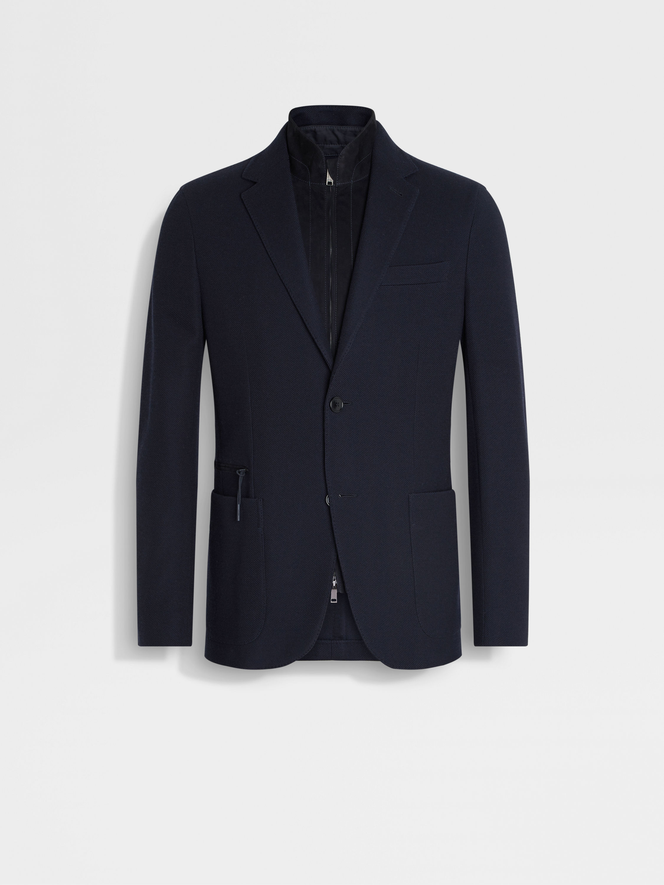 Navy Blue High Performance™ Jersey Sweater Jacket Main product photo