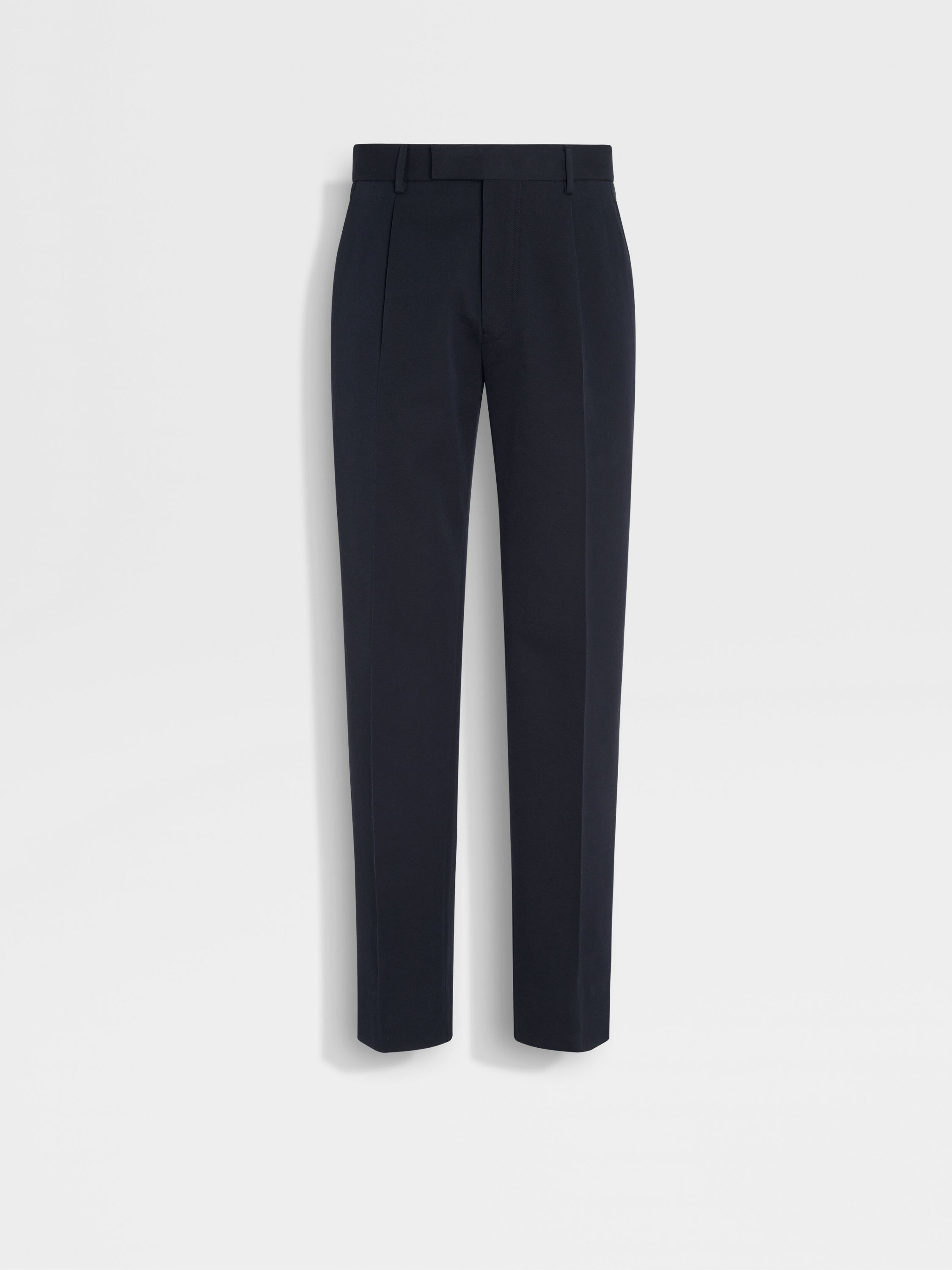 Navy Blue Cotton and Wool Pants Main product photo