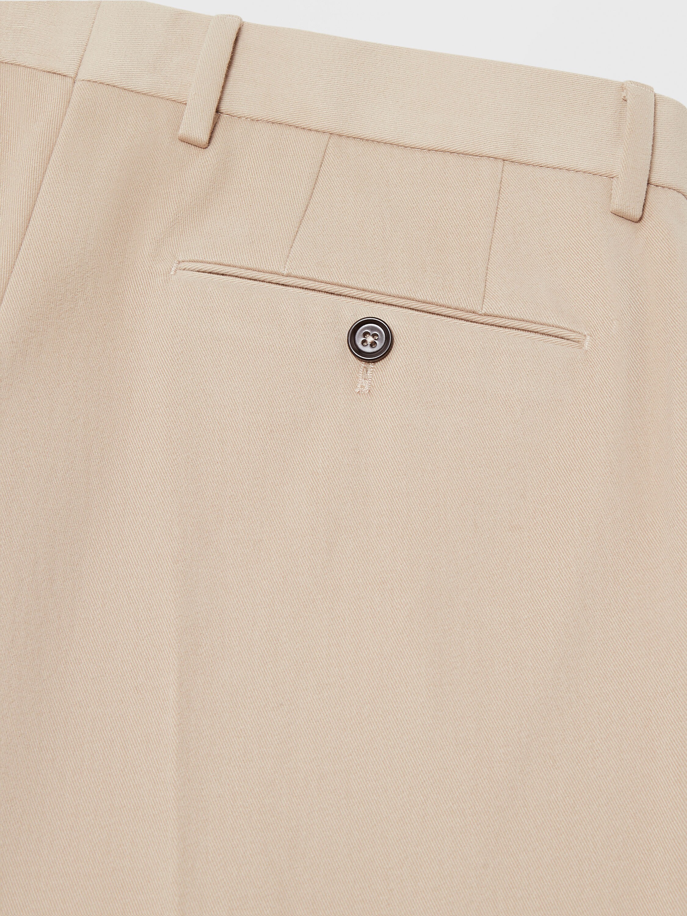 Light Taupe Cotton and Cashmere Pants Product detail photo #2