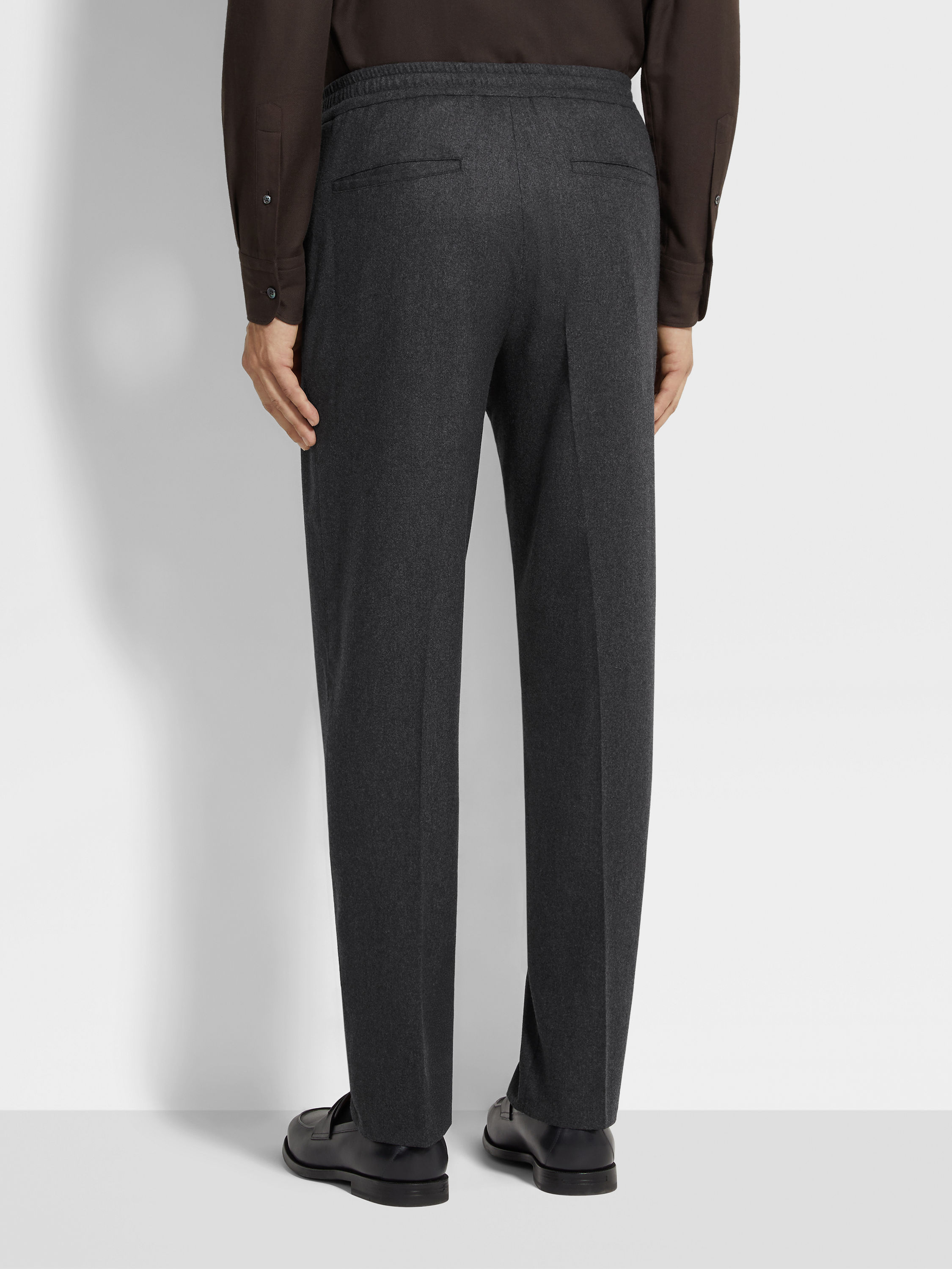 Dark Grey 15milmil15 Wool Silk and Cashmere Pants Product detail photo #5