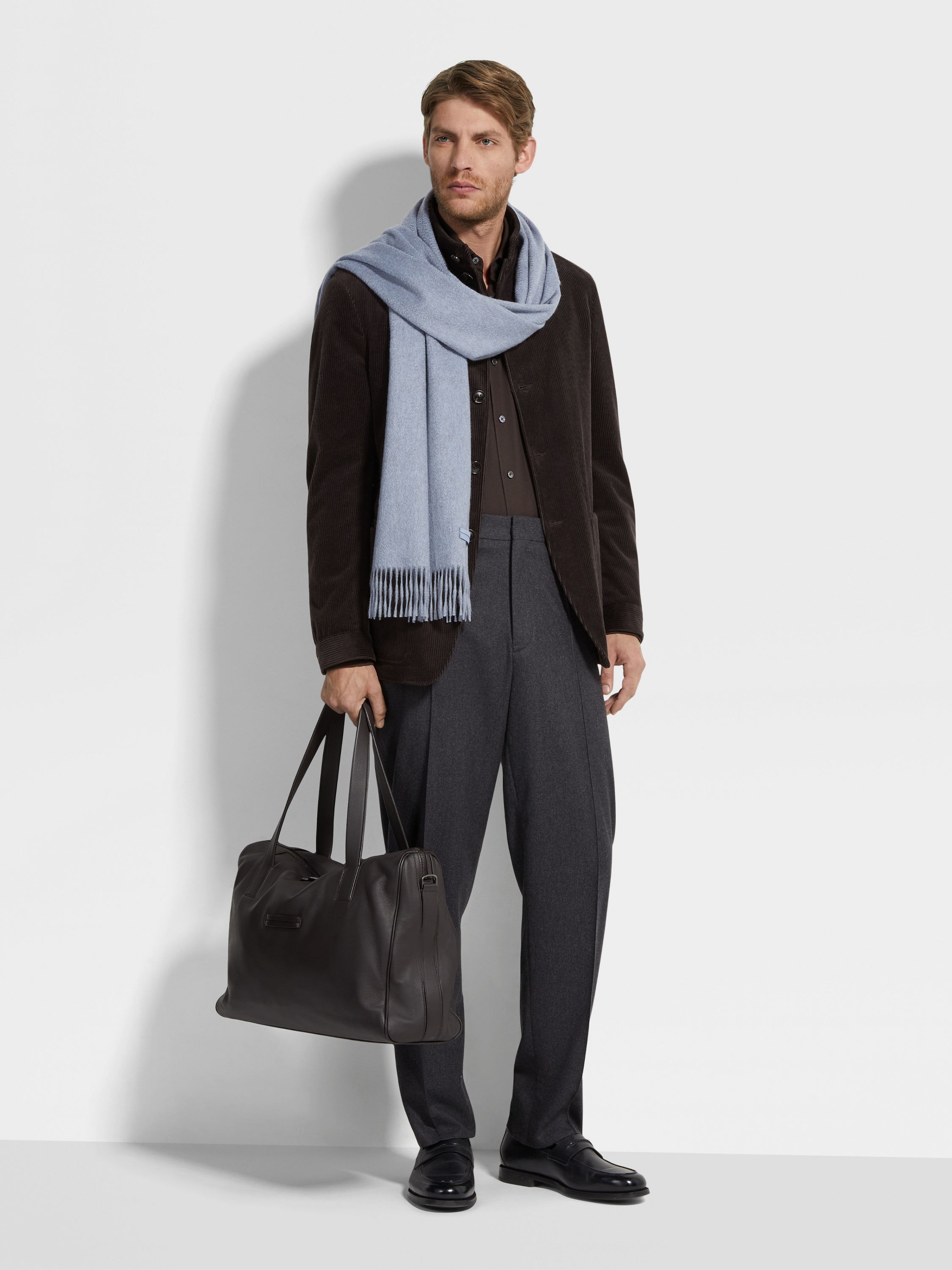 Dark Grey 15milmil15 Wool Silk and Cashmere Pants Product detail photo #2