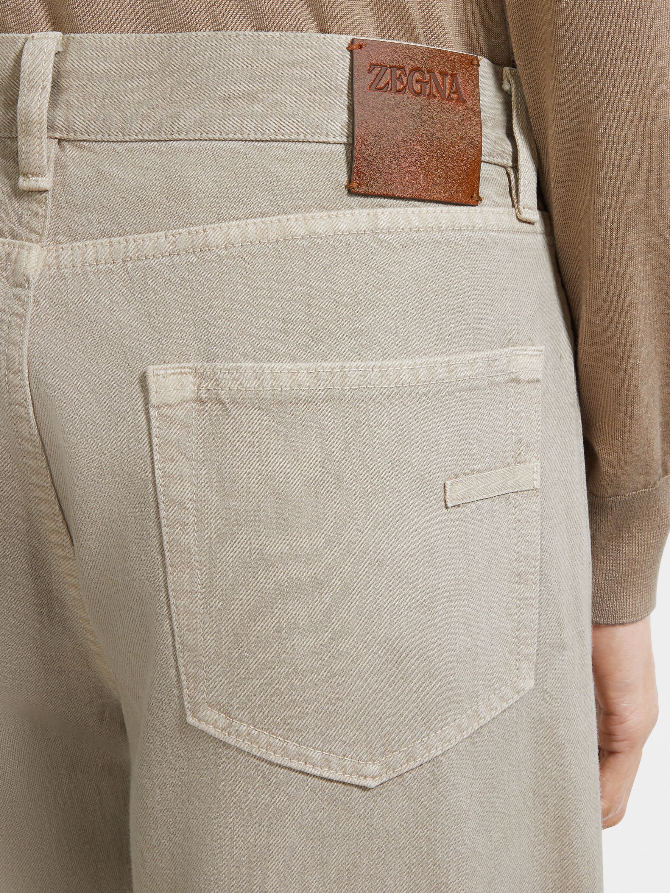 Light Taupe Roccia Pants Product detail photo #1