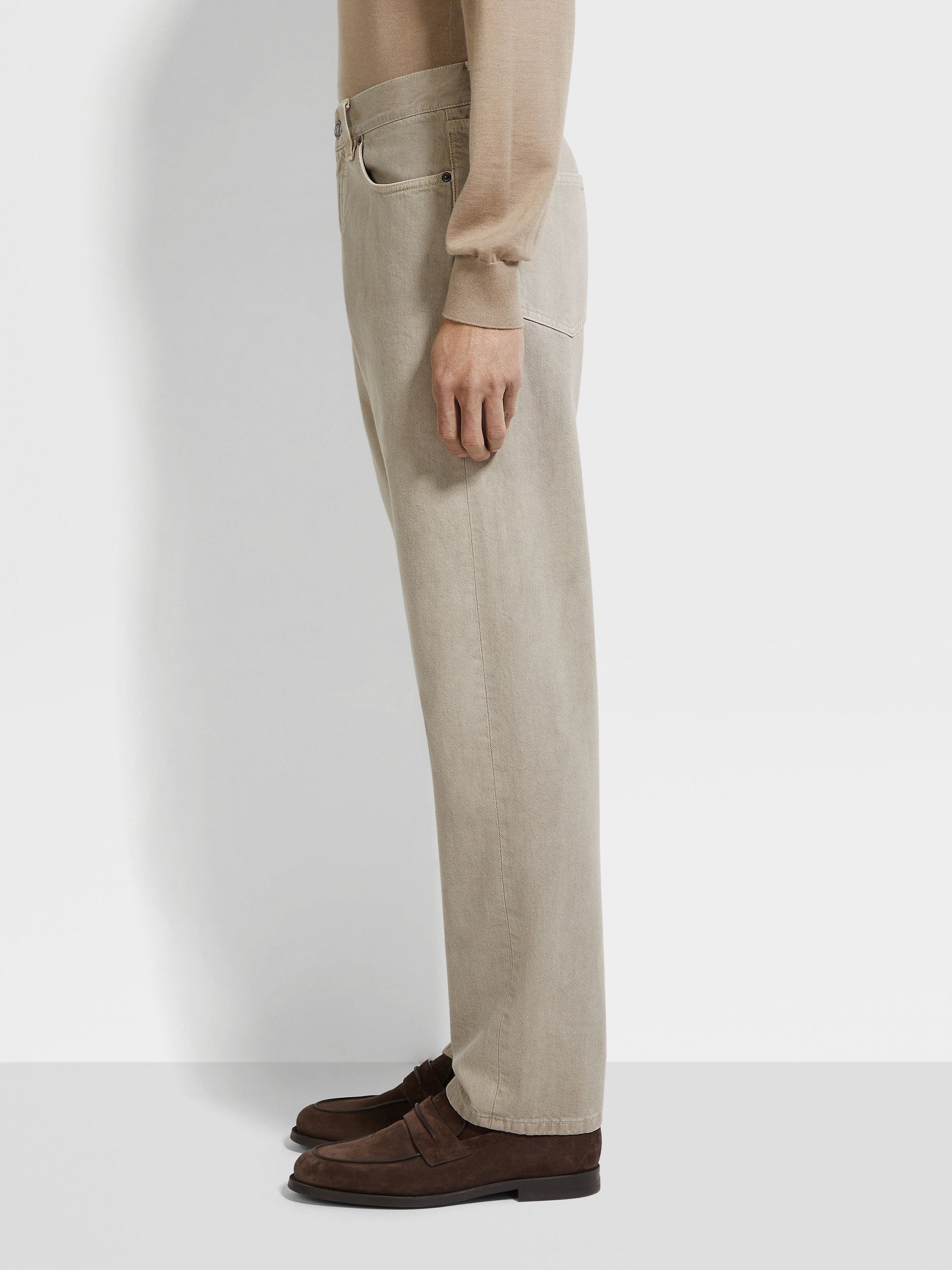 Light Taupe Roccia Pants Product detail photo #3