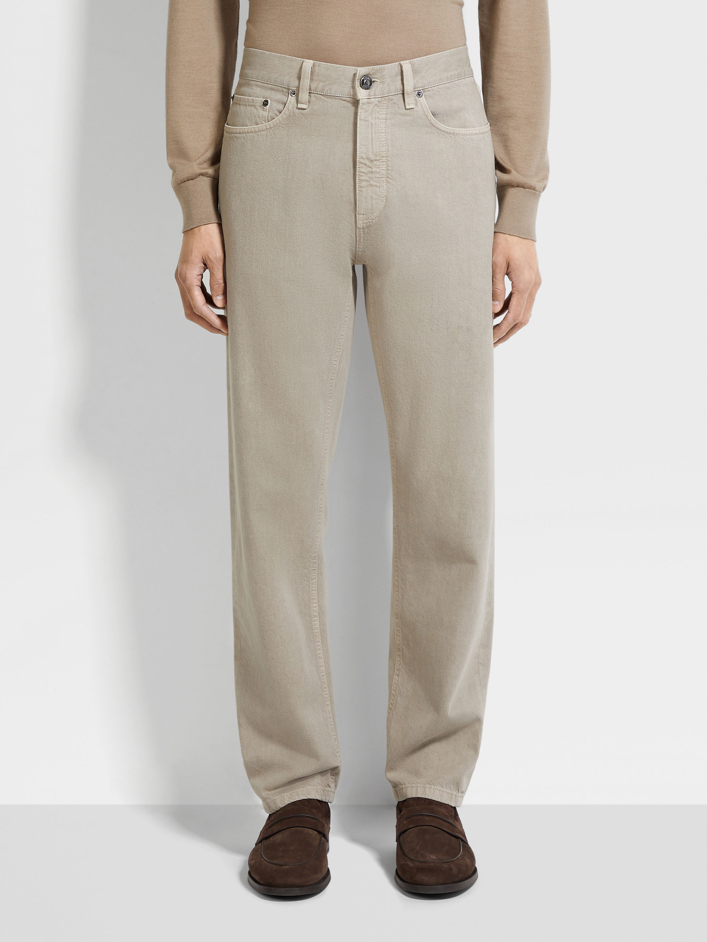 Light Taupe Roccia Pants Product detail photo #4