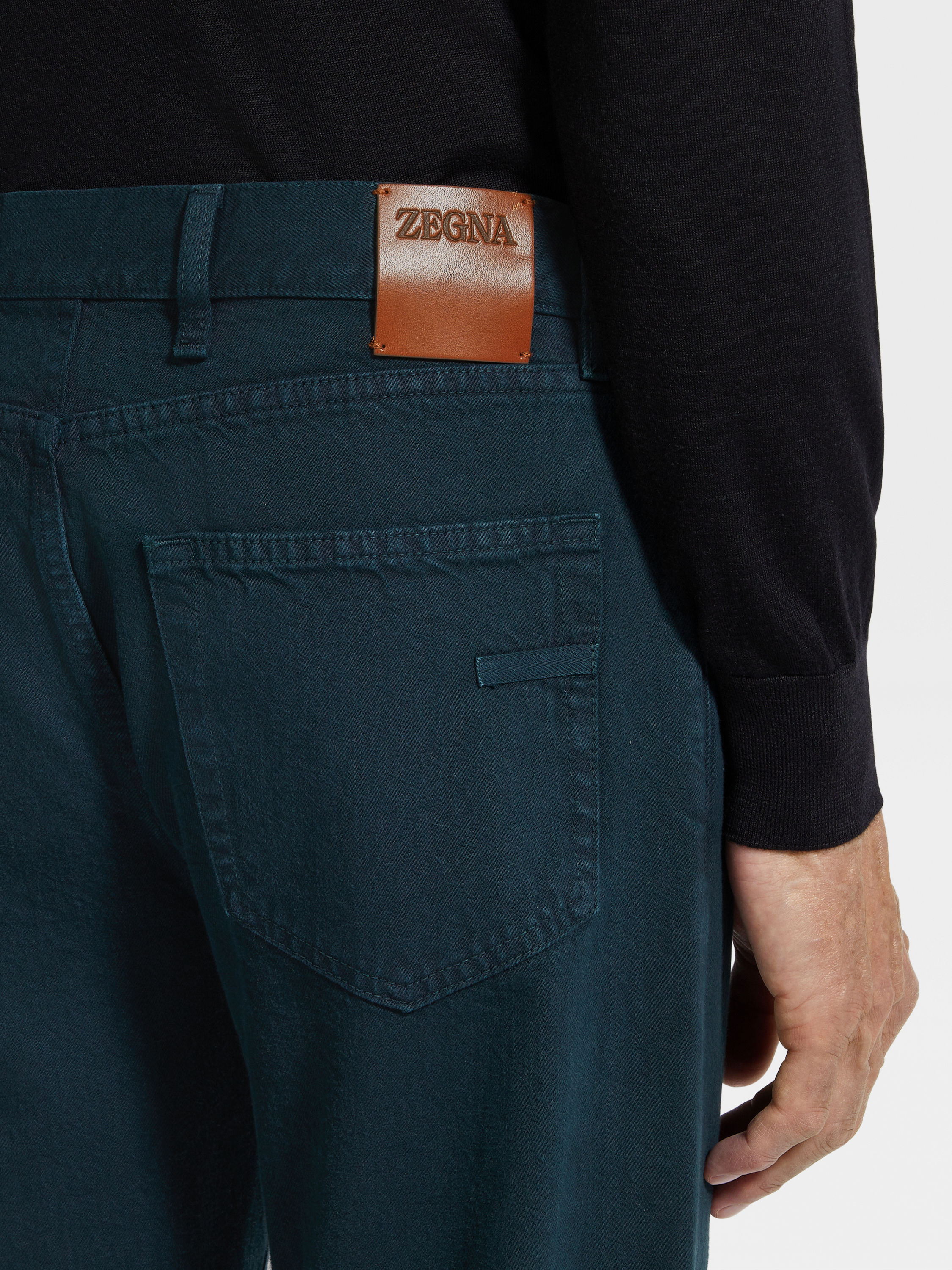 Dark Green Roccia Pants Product detail photo #1
