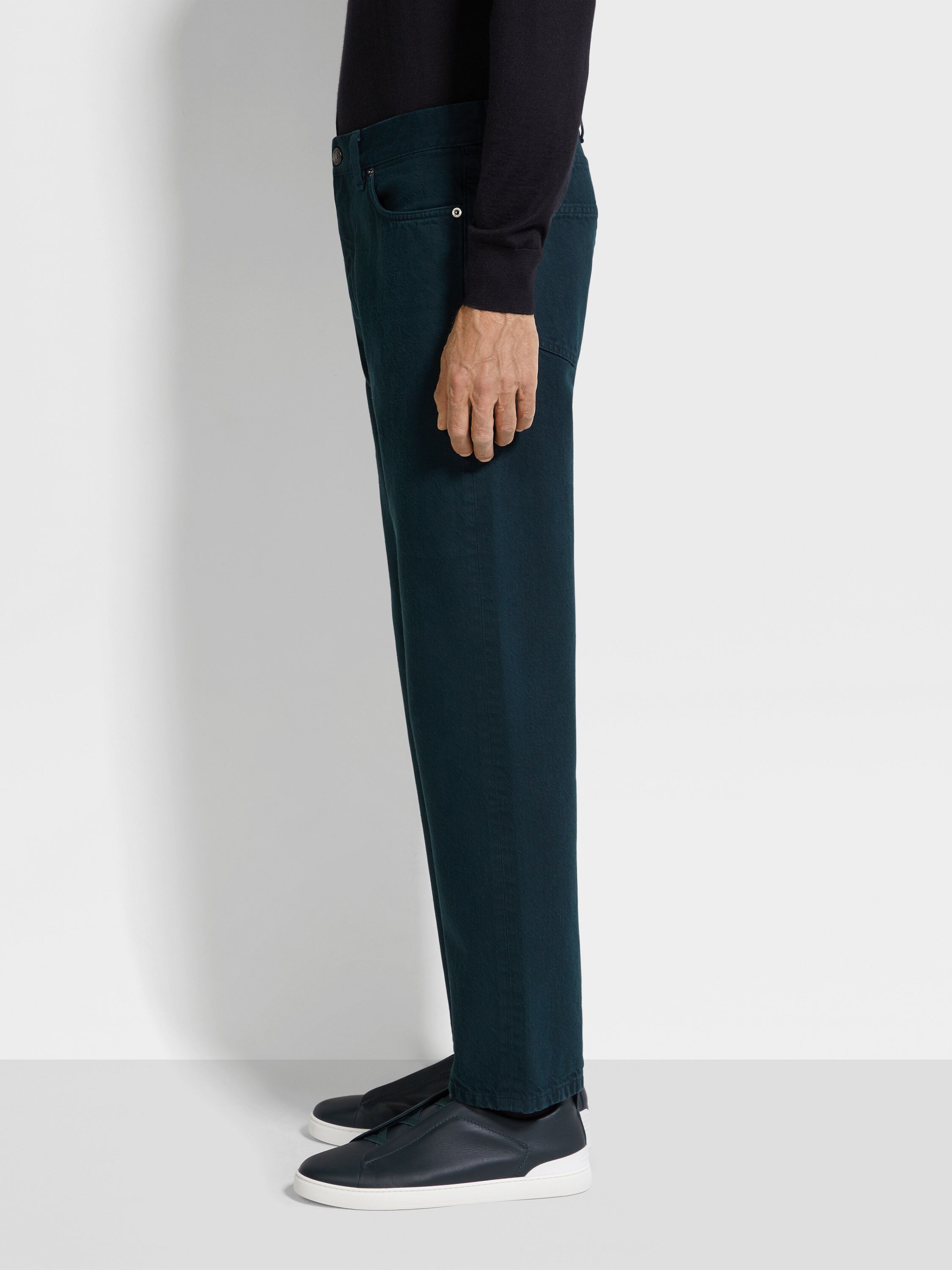 Dark Green Roccia Pants Product detail photo #3