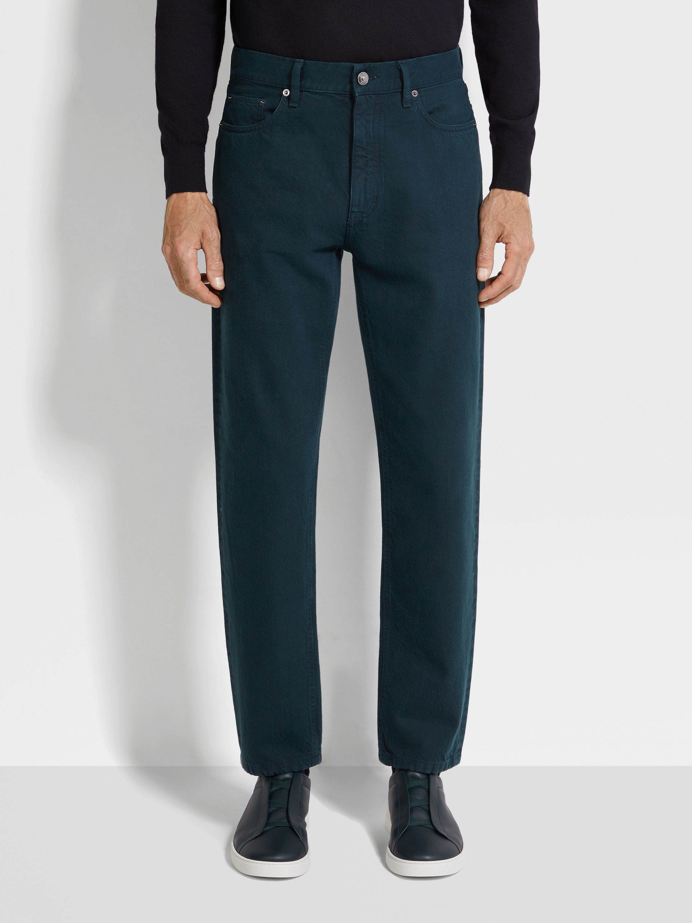 Dark Green Roccia Pants Product detail photo #4