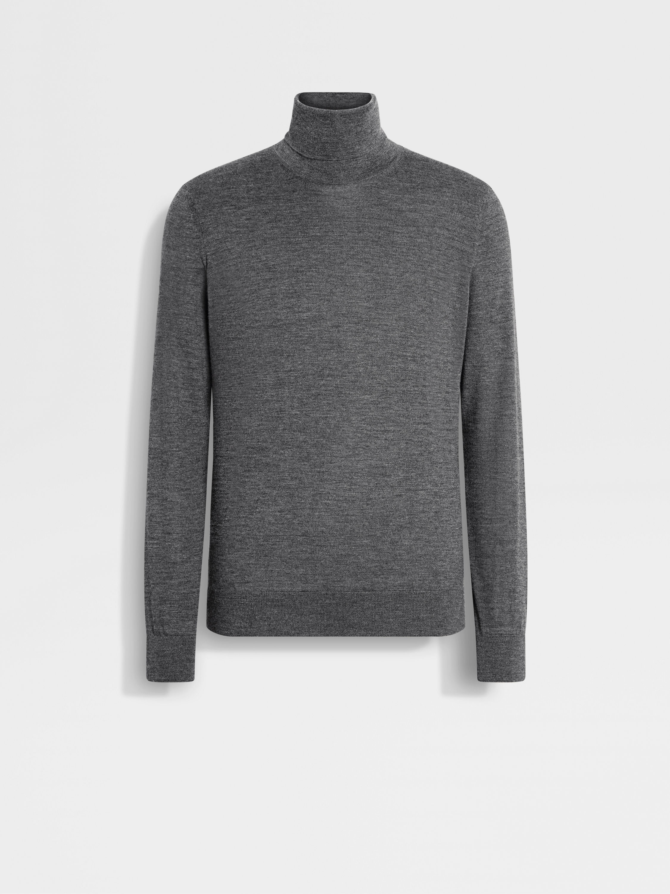 Grey Mélange Cashseta Turtleneck Main product photo