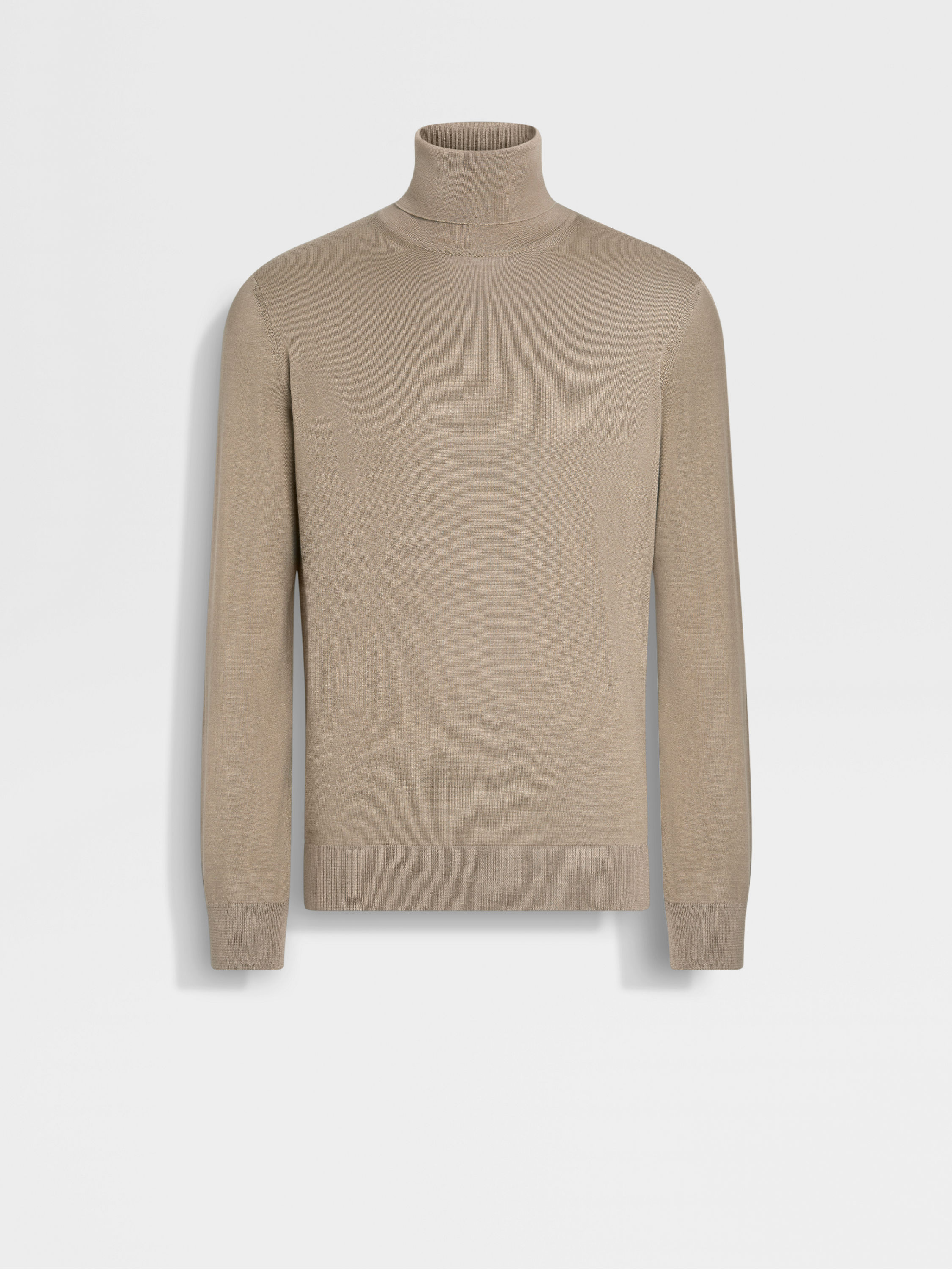 Light Taupe Mélange Cashseta Turtleneck Main product photo