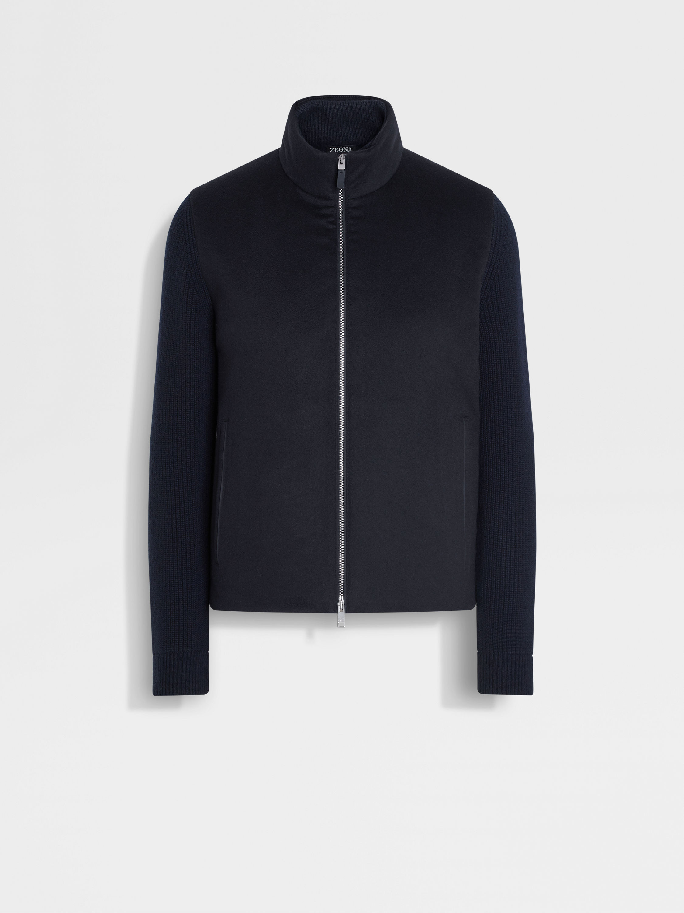 Navy Blue Oasi Cashmere Full Zip Cardigan Main product photo