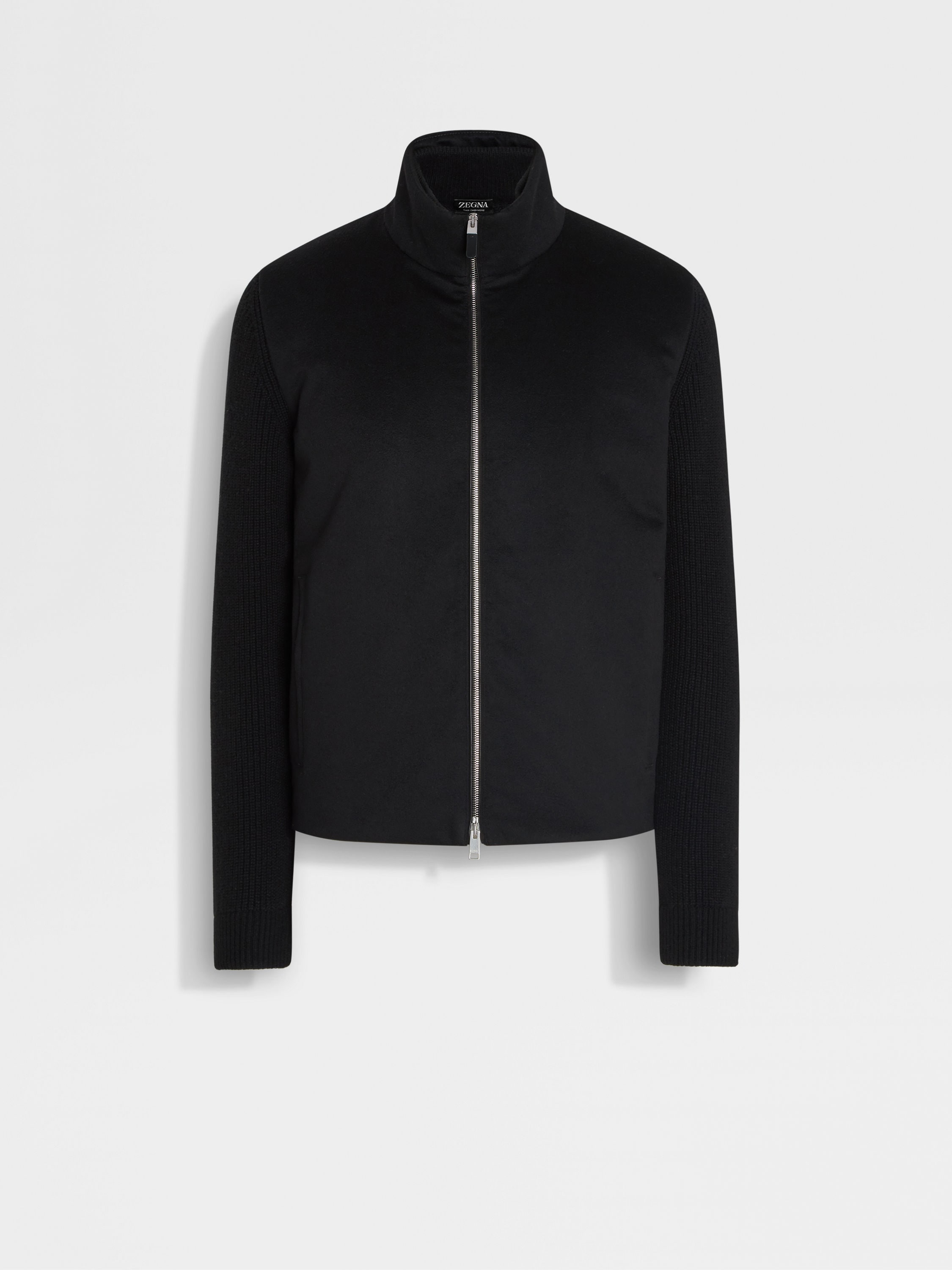 Black Oasi Cashmere Full Zip Cardigan Main product photo