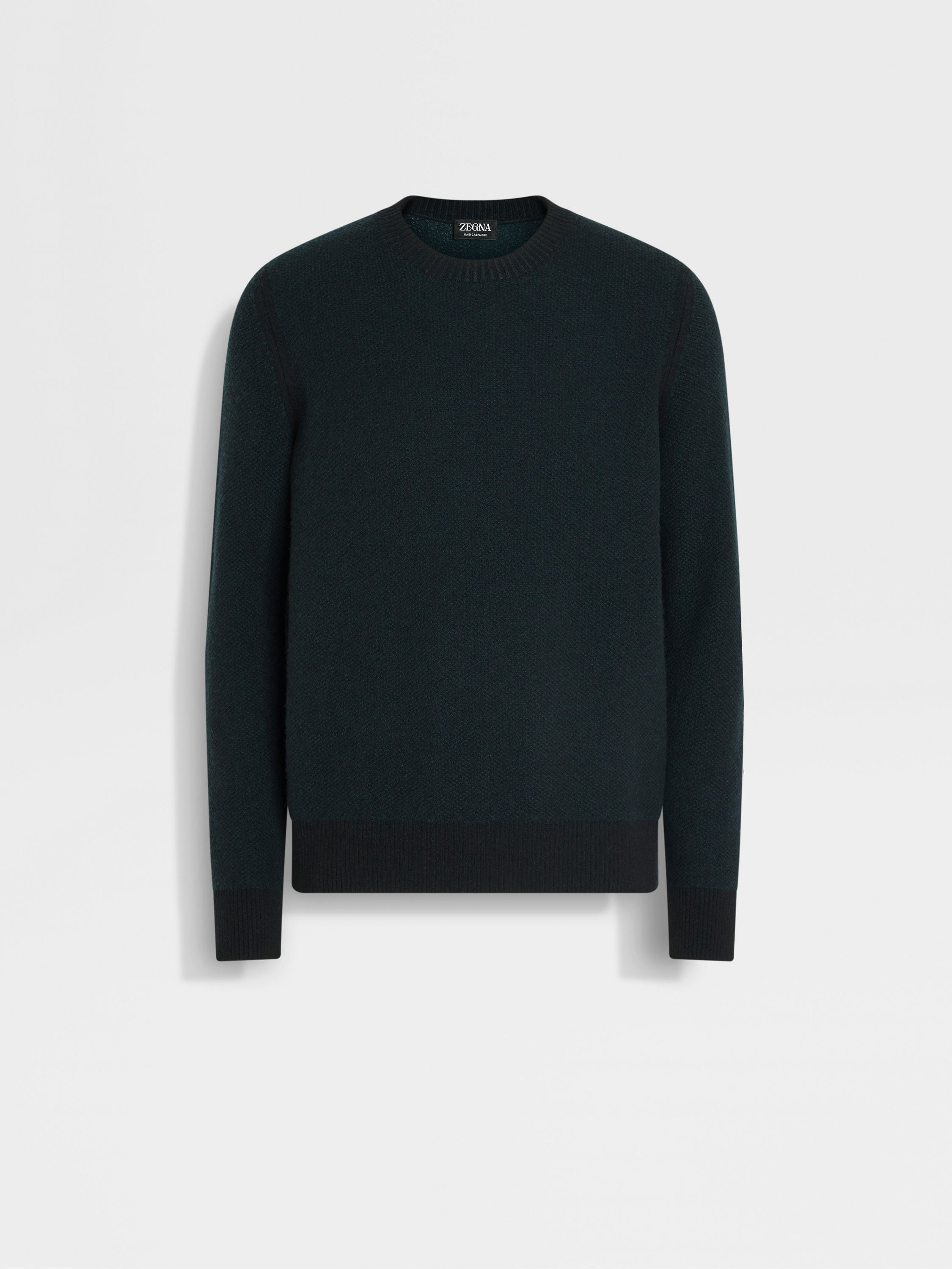 Dark Green Oasi Cashmere Crewneck Main product photo