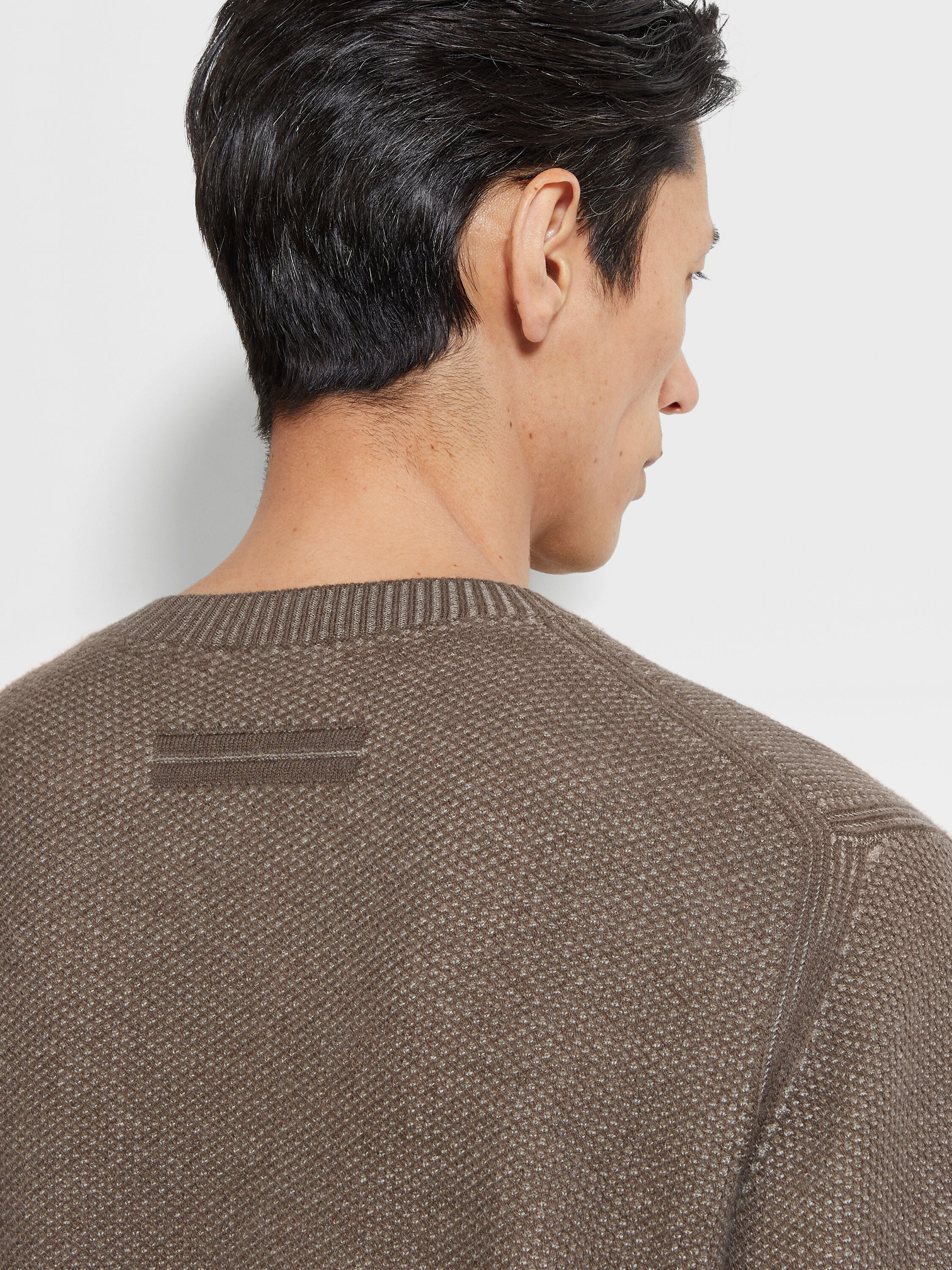 Brown Oasi Cashmere Crewneck Product detail photo #1