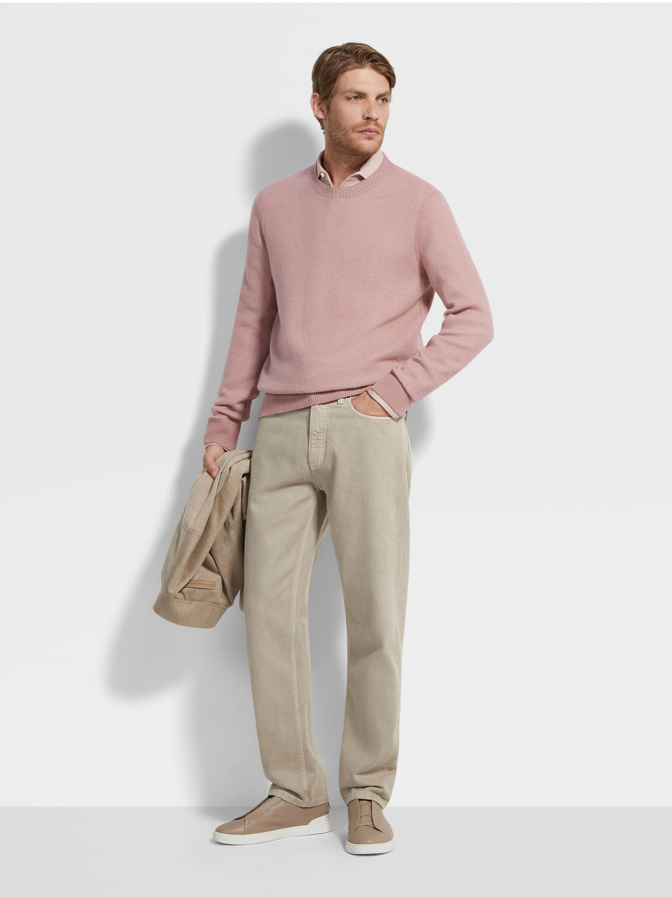 Dust Pink Oasi Cashmere Crewneck Product detail photo #2