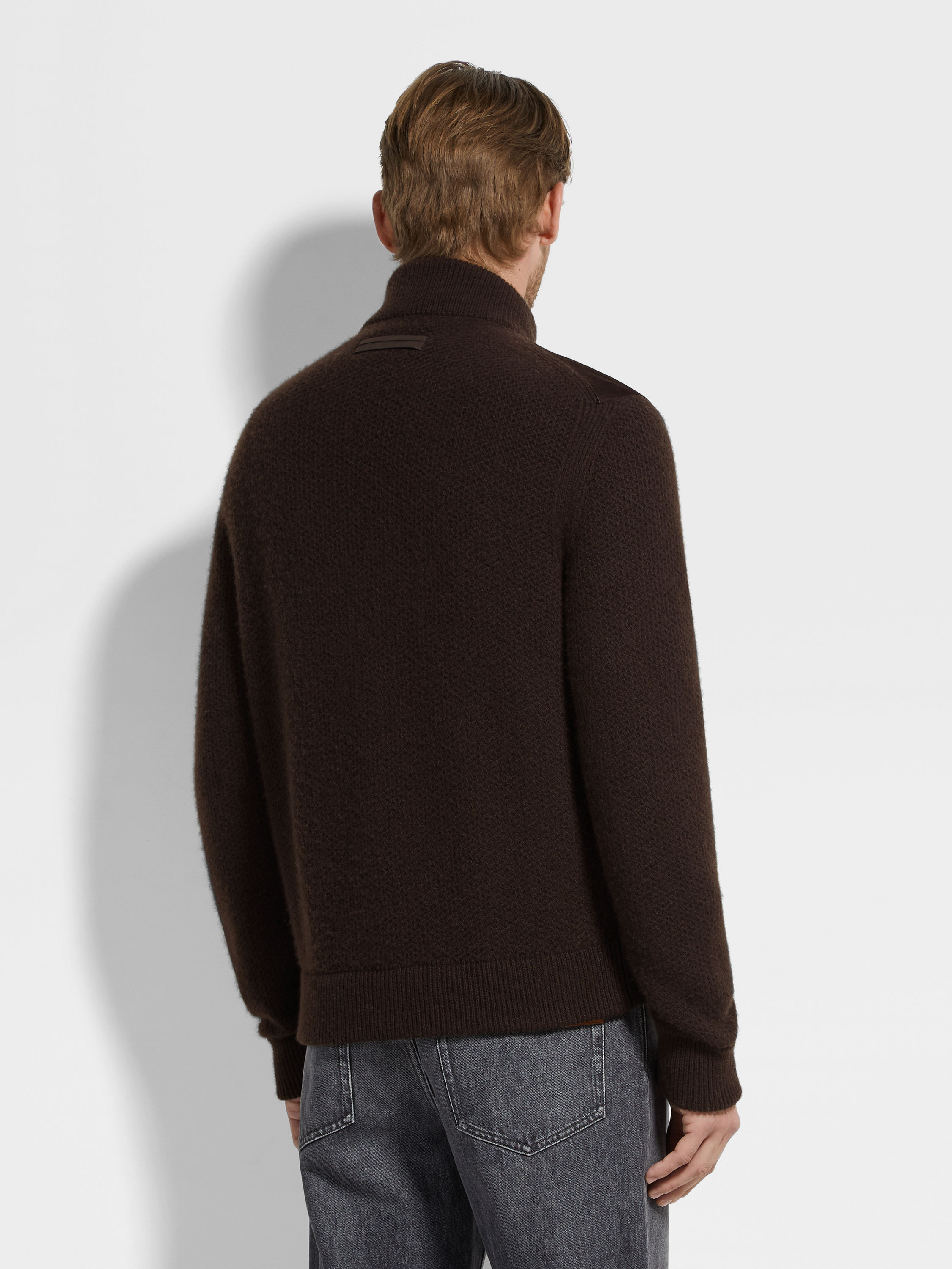 Dark Brown Oasi Cashmere Blouson Product detail photo #4