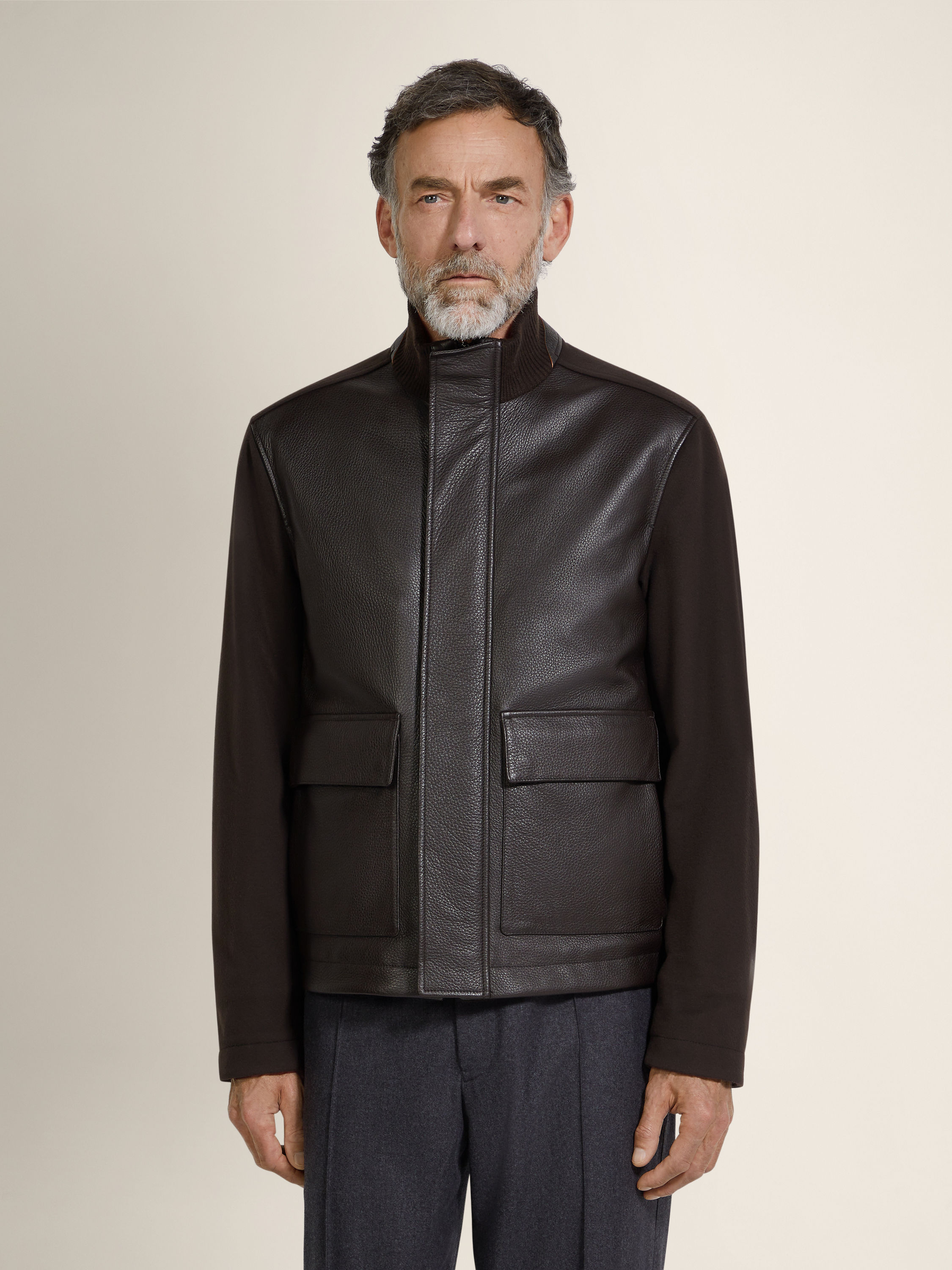 Vellus Aureum and Leather Blouson Product detail photo #3