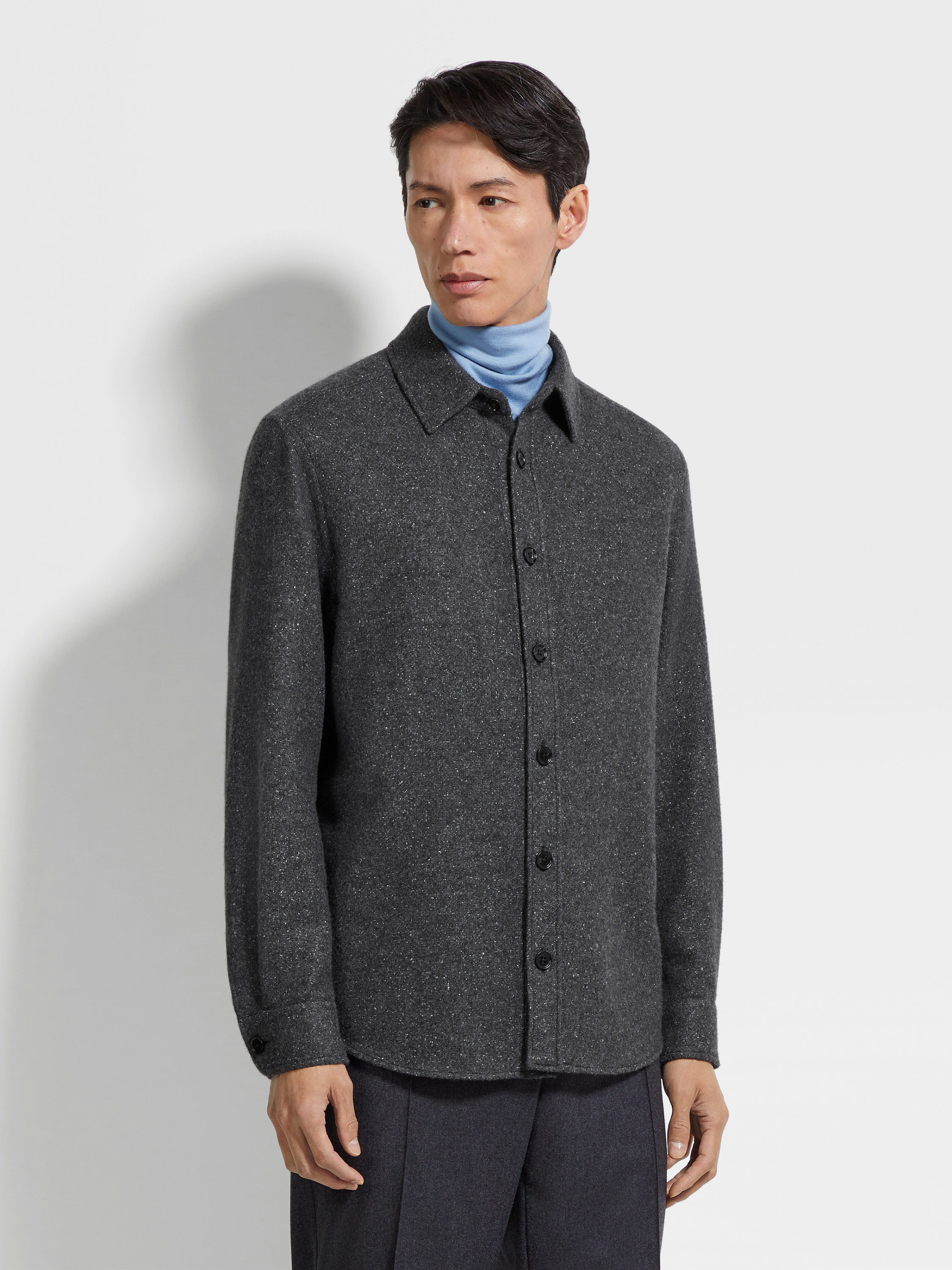 Cashmere and Silk Overshirt Product detail photo #3