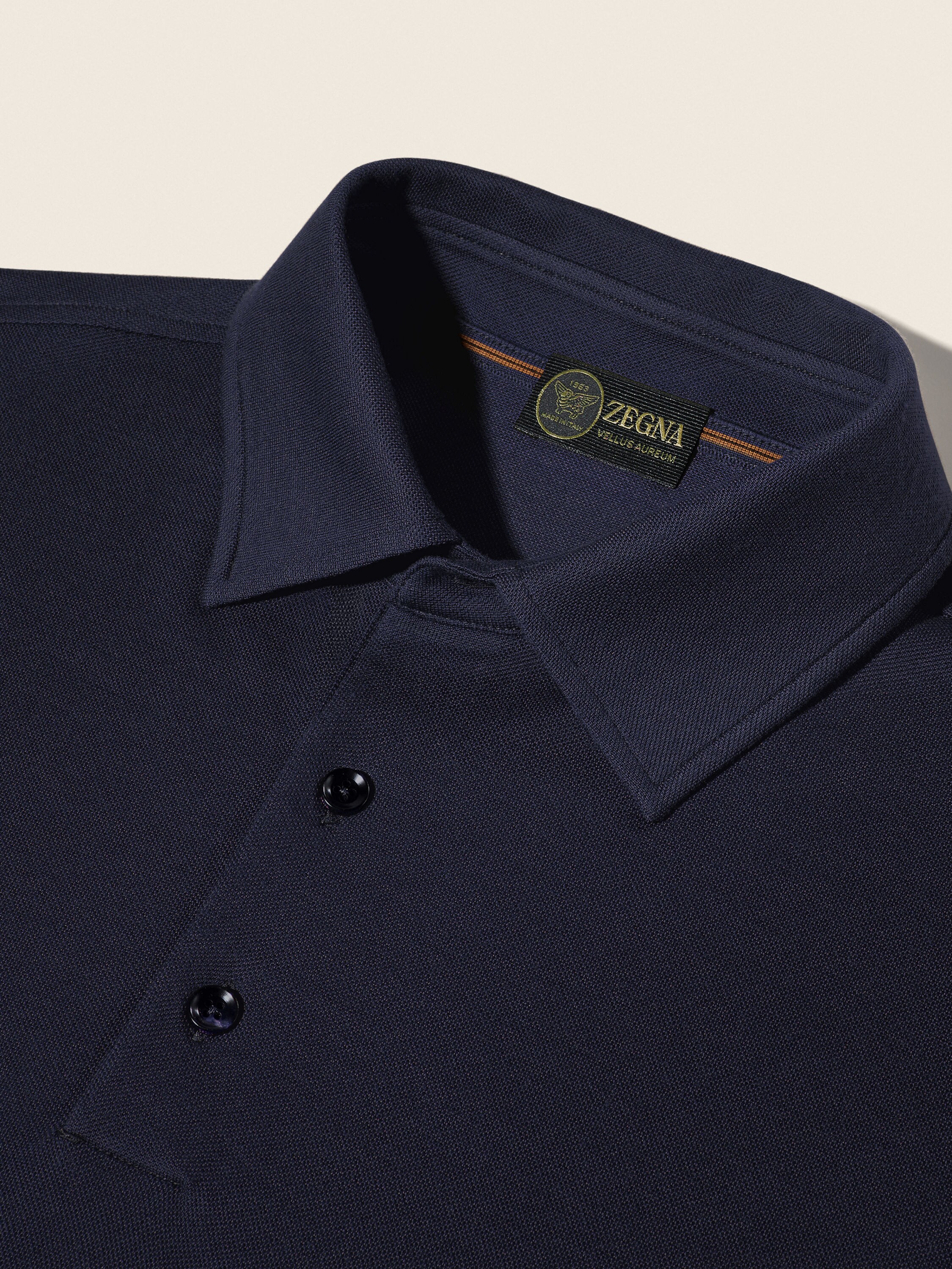 Ink Blue Vellus Aureum Polo Shirt Product detail photo #5