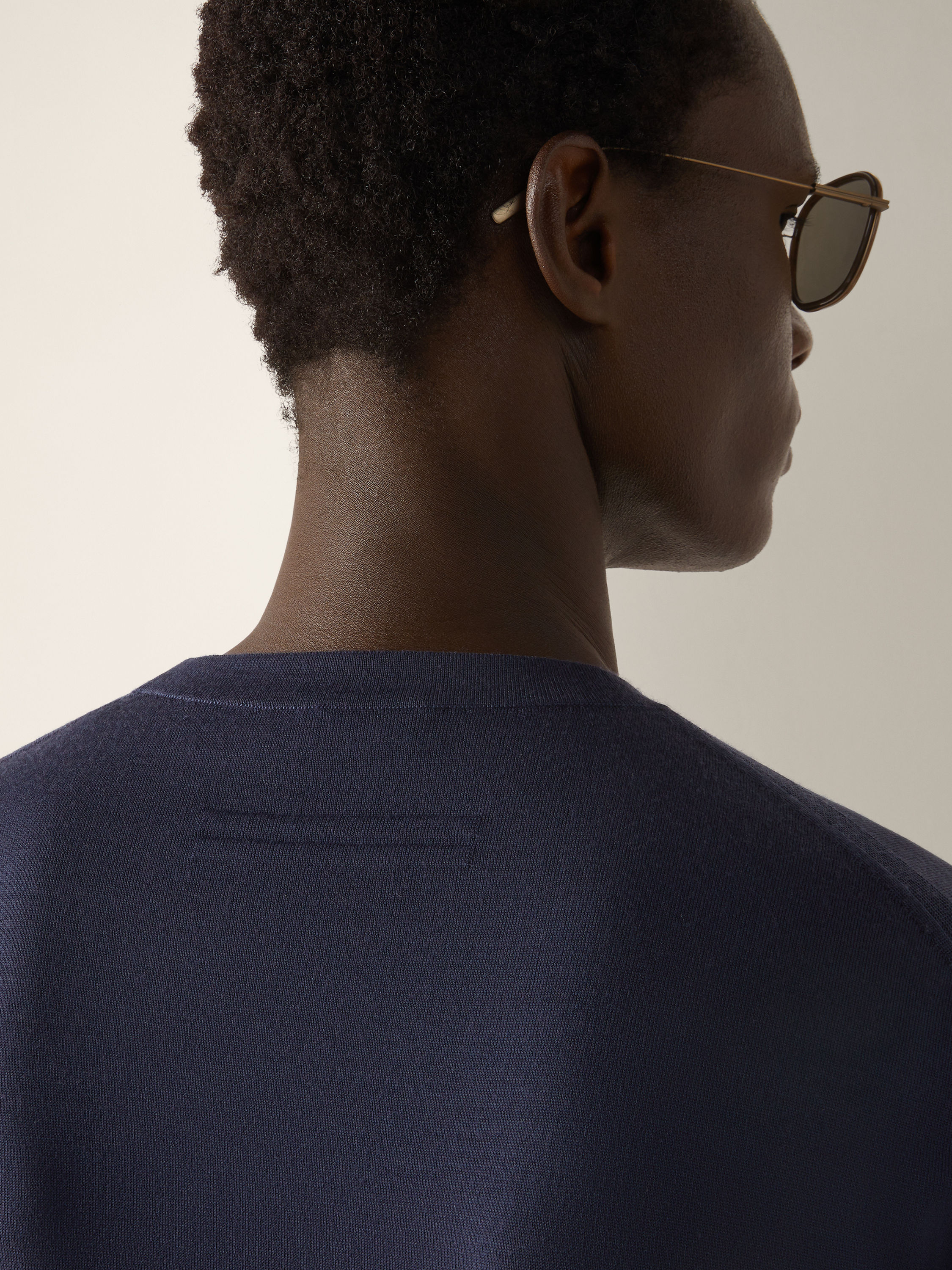 深靛蓝色 15milmil15 羊毛 T 恤 產品細節圖 #1