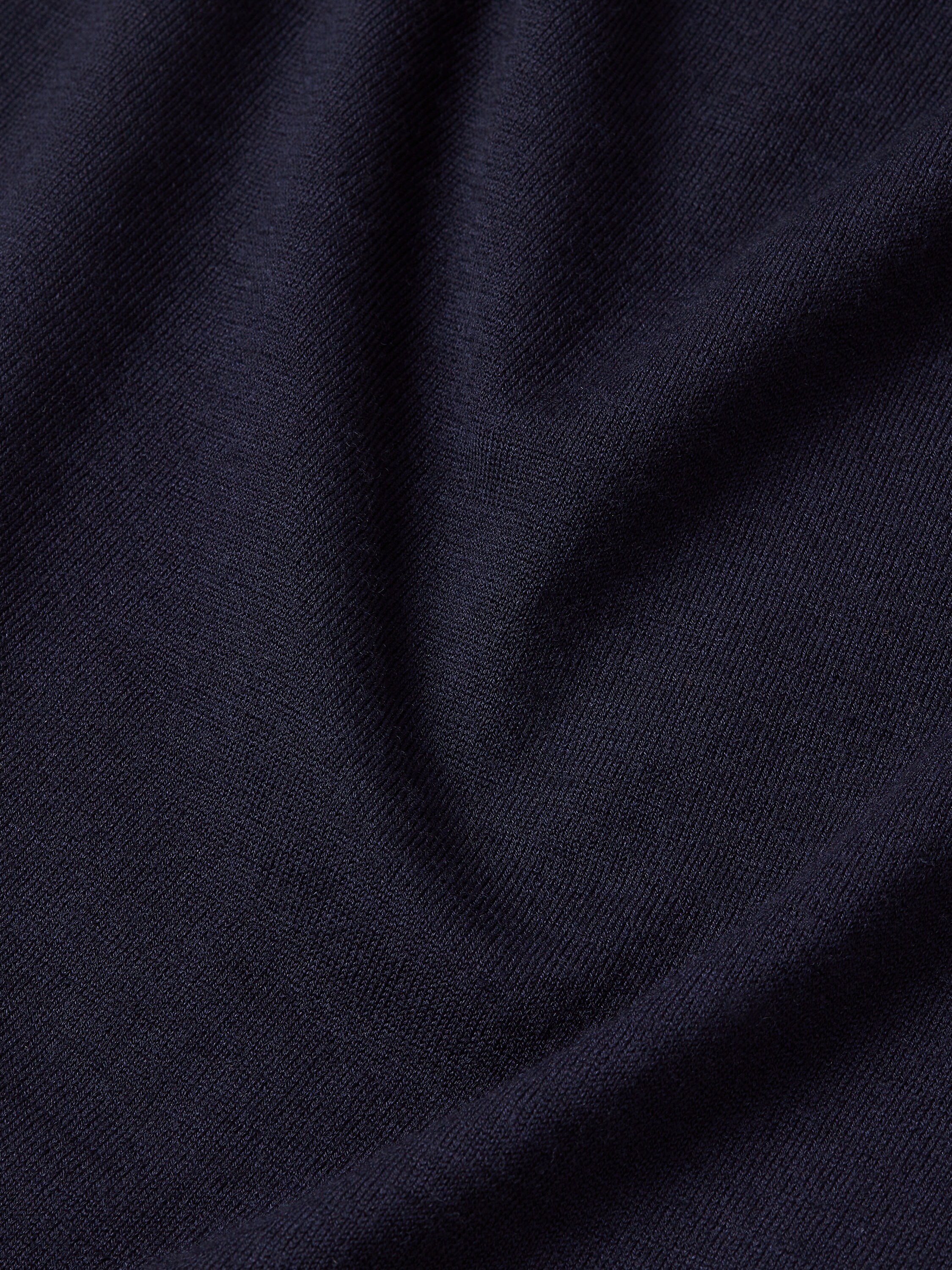 Navy Blue Wool T-shirt Product detail photo #3