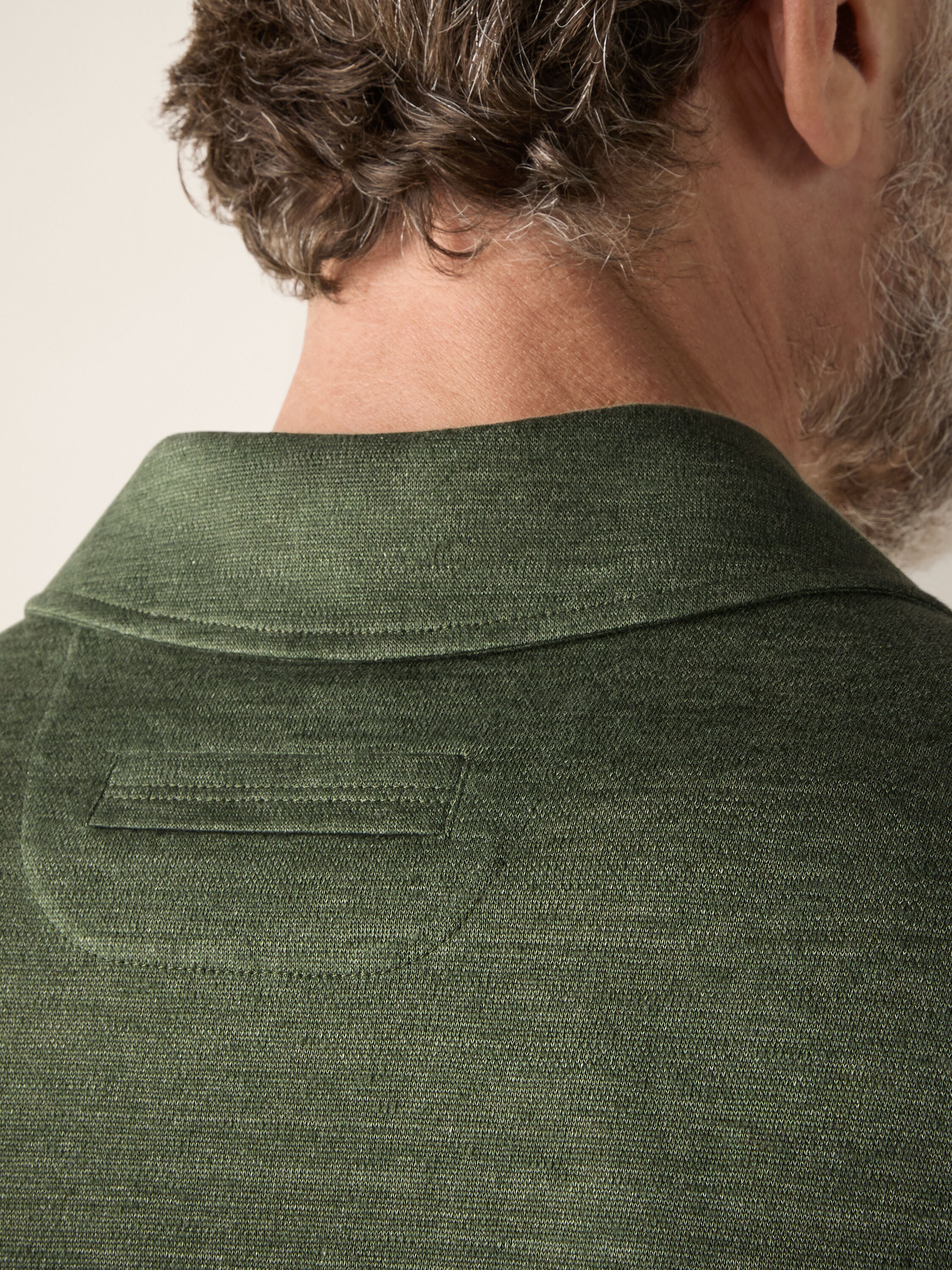 Pine Green Oasi Lino Polo Shirt Product detail photo #1