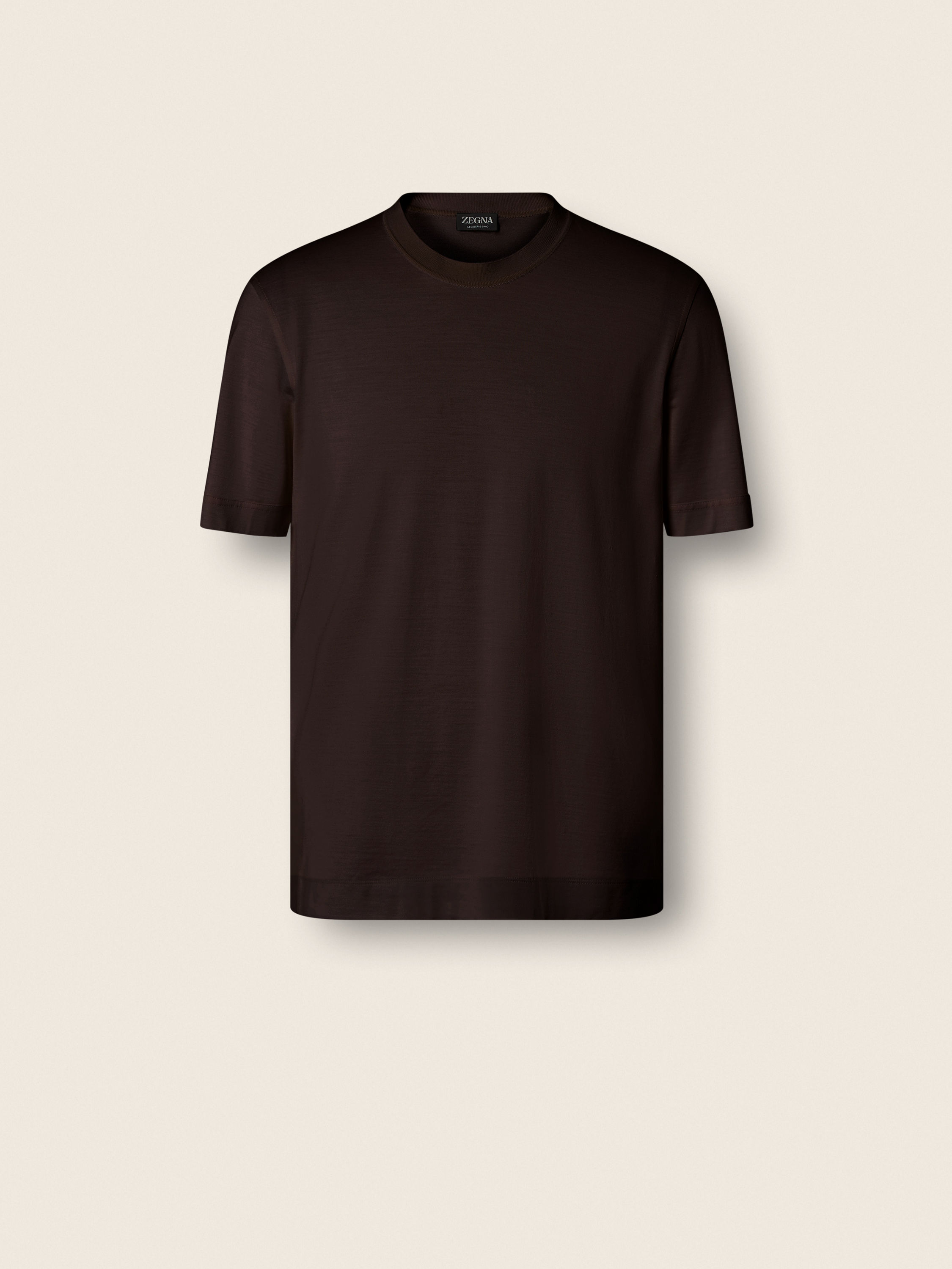 Dark Brown Leggerissimo Cotton and Silk T-shirt Main product photo