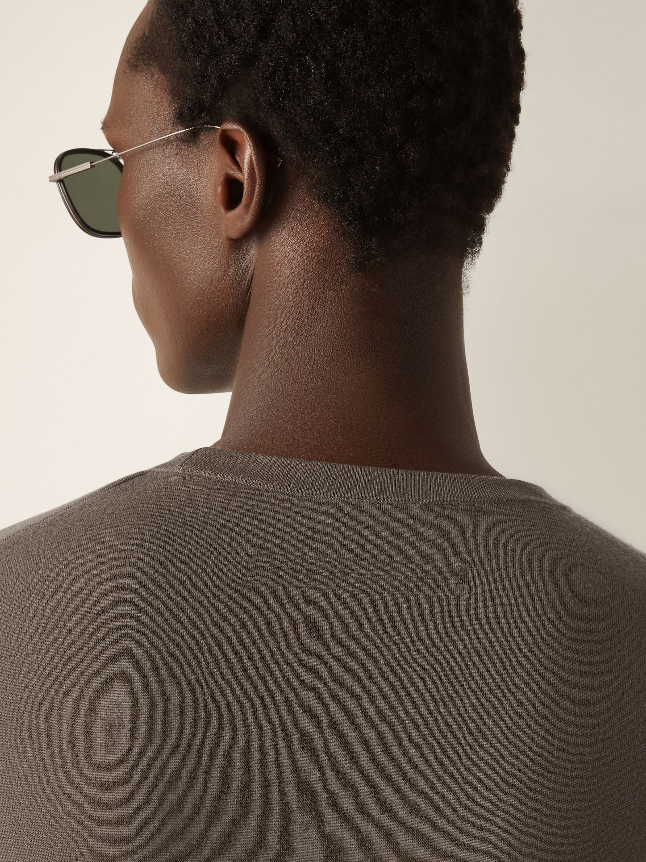 Dark Taupe Vellus Aureum Crewneck Product detail photo #1