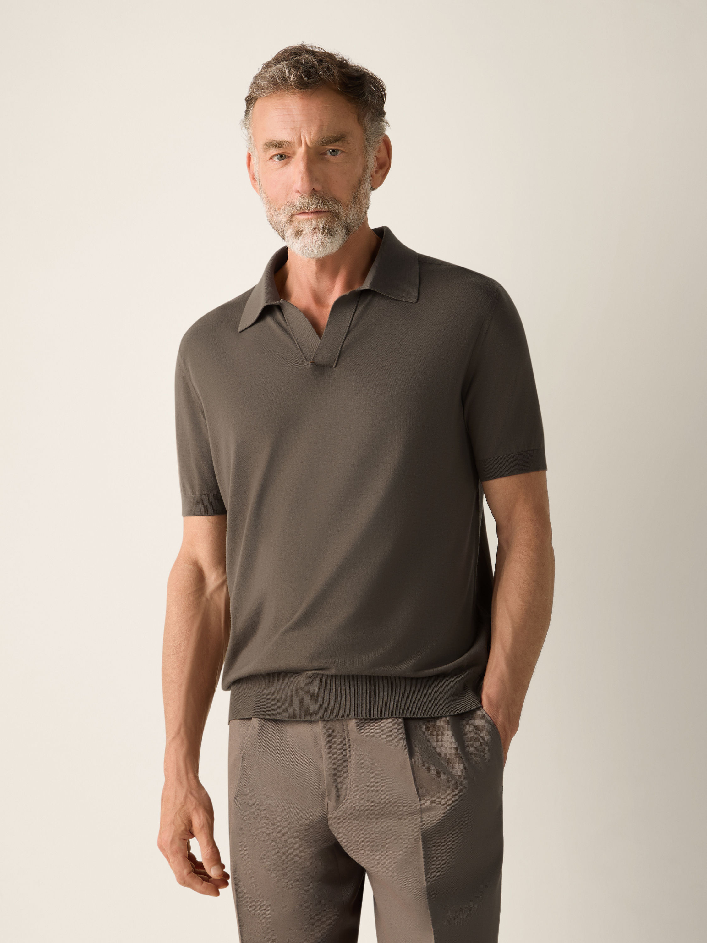 深灰褐色 Vellus Aureum Polo 衫 产品细节图 #3